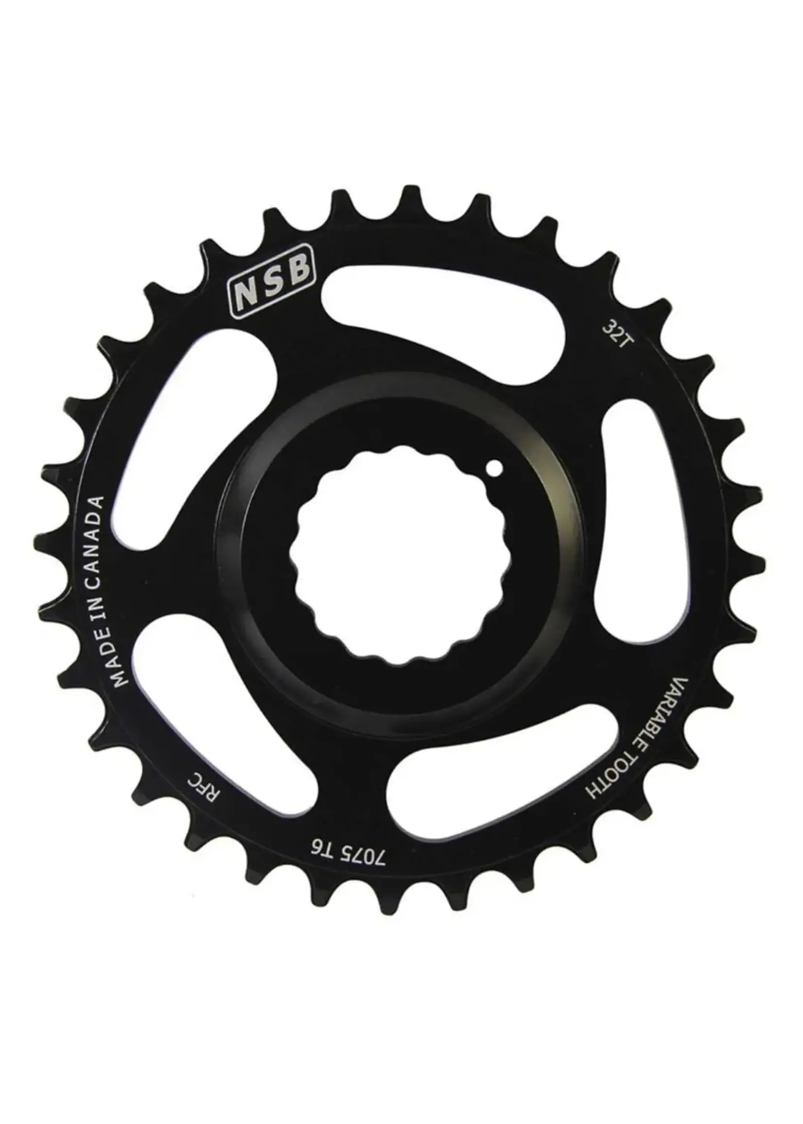 North Shore Billet Variable Tooth Chainring, Shimano M8000 & M7000, 64BCD, 28T, Black