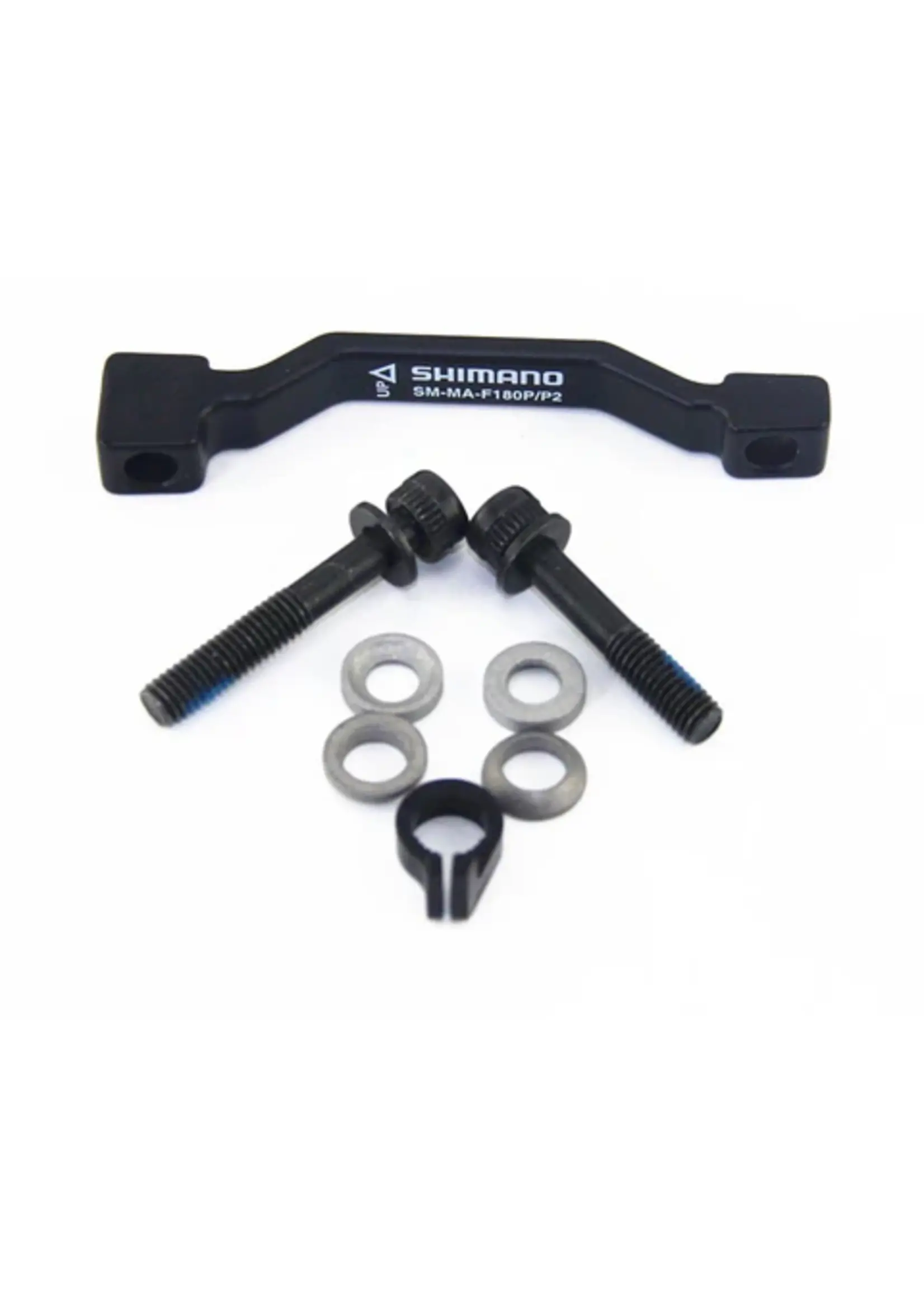 Shimano SM-MA-F180P/P2, Disc brake adapter for Post Mount caliper, Front, Post Mount fork, 180mm rotor