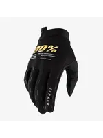 100% iTrack Gloves, Black, Youth Medium
