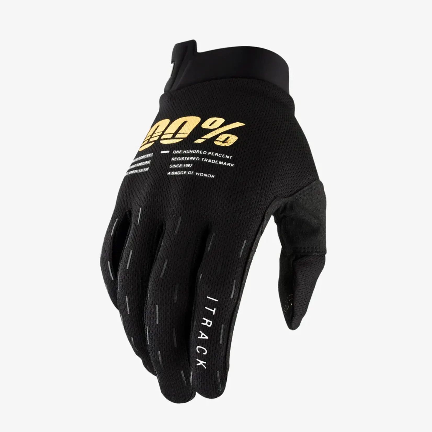 100% iTrack Gloves, Black, Youth Medium