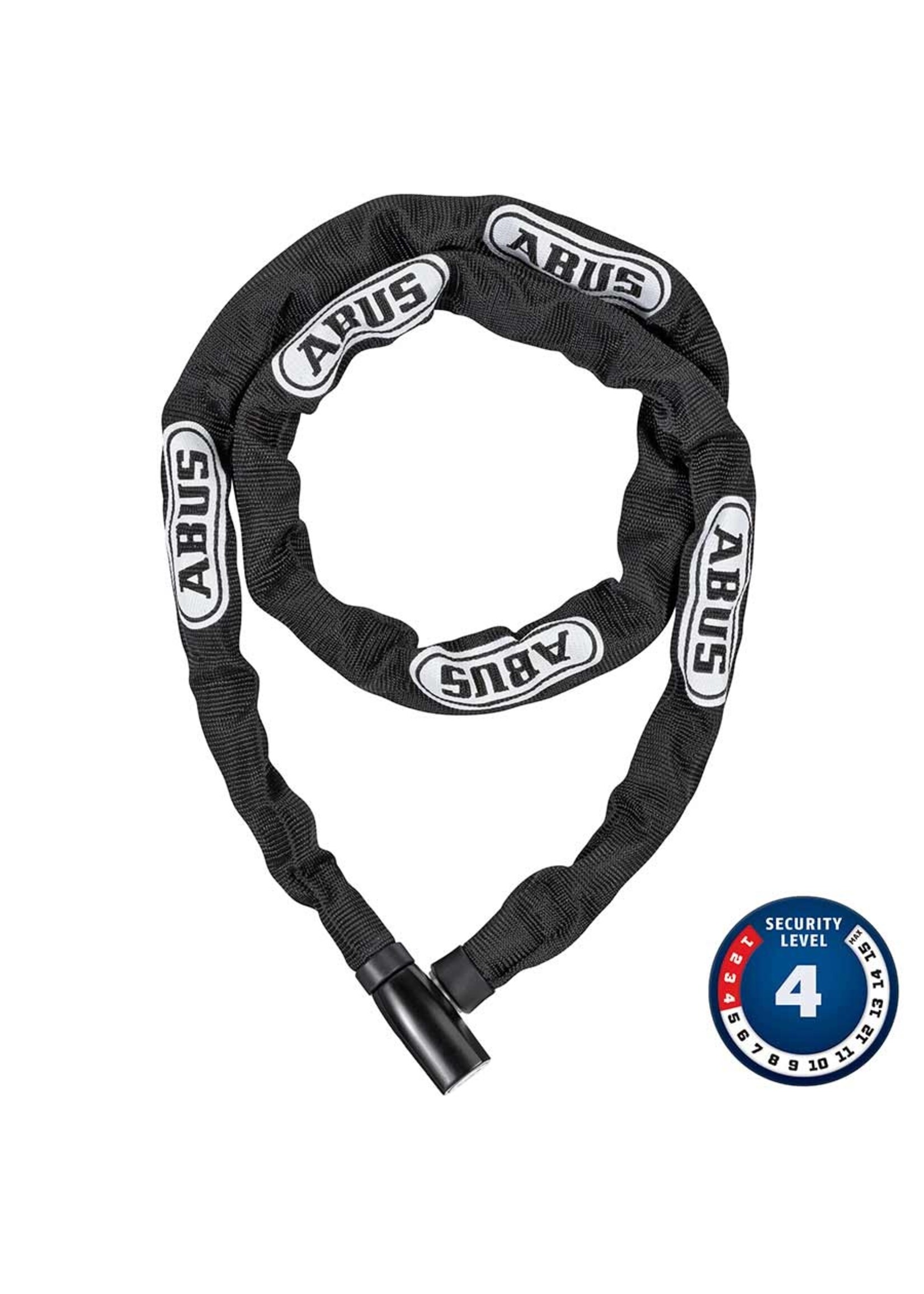 Abus Steel-O-Chain 4804K Chain with key lock, 4mm x 110cm (4mm x 3.6'), Black