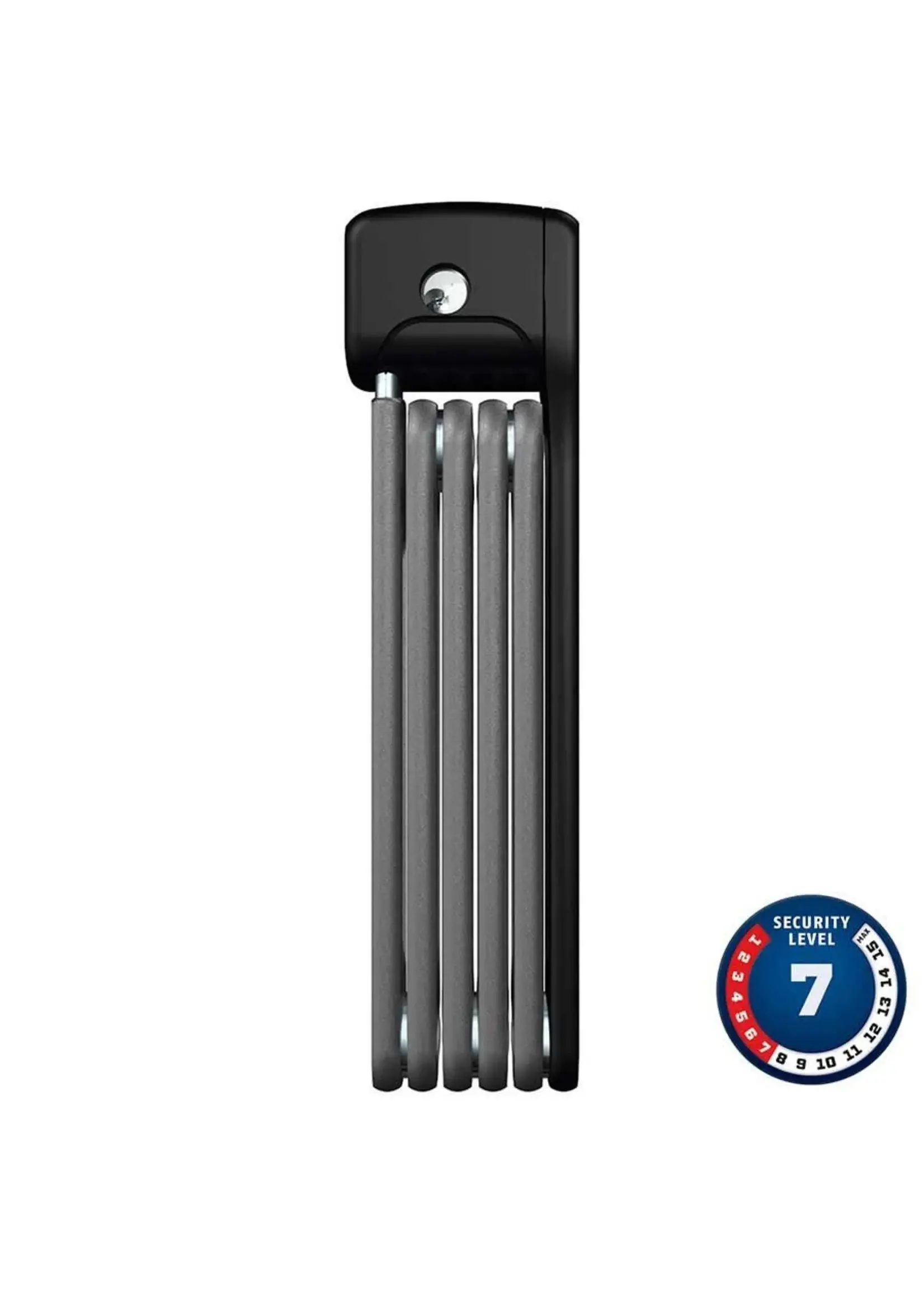 Abus Bordo Ugrip Lite 6055, Foldable lock with Key Lock, 5mm x 85cm (5mm x 2.8'), Black