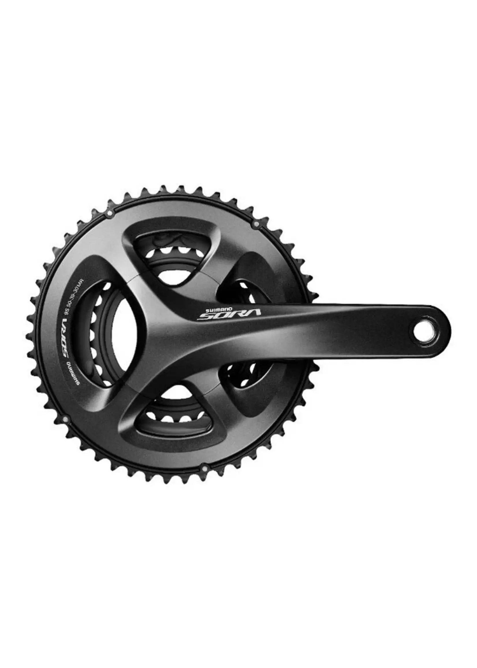 Shimano Sora FC-R3030, Crankset, 9 sp., 170mm, 30/39/50T, BCD:110, H2, 47.5mm, Black