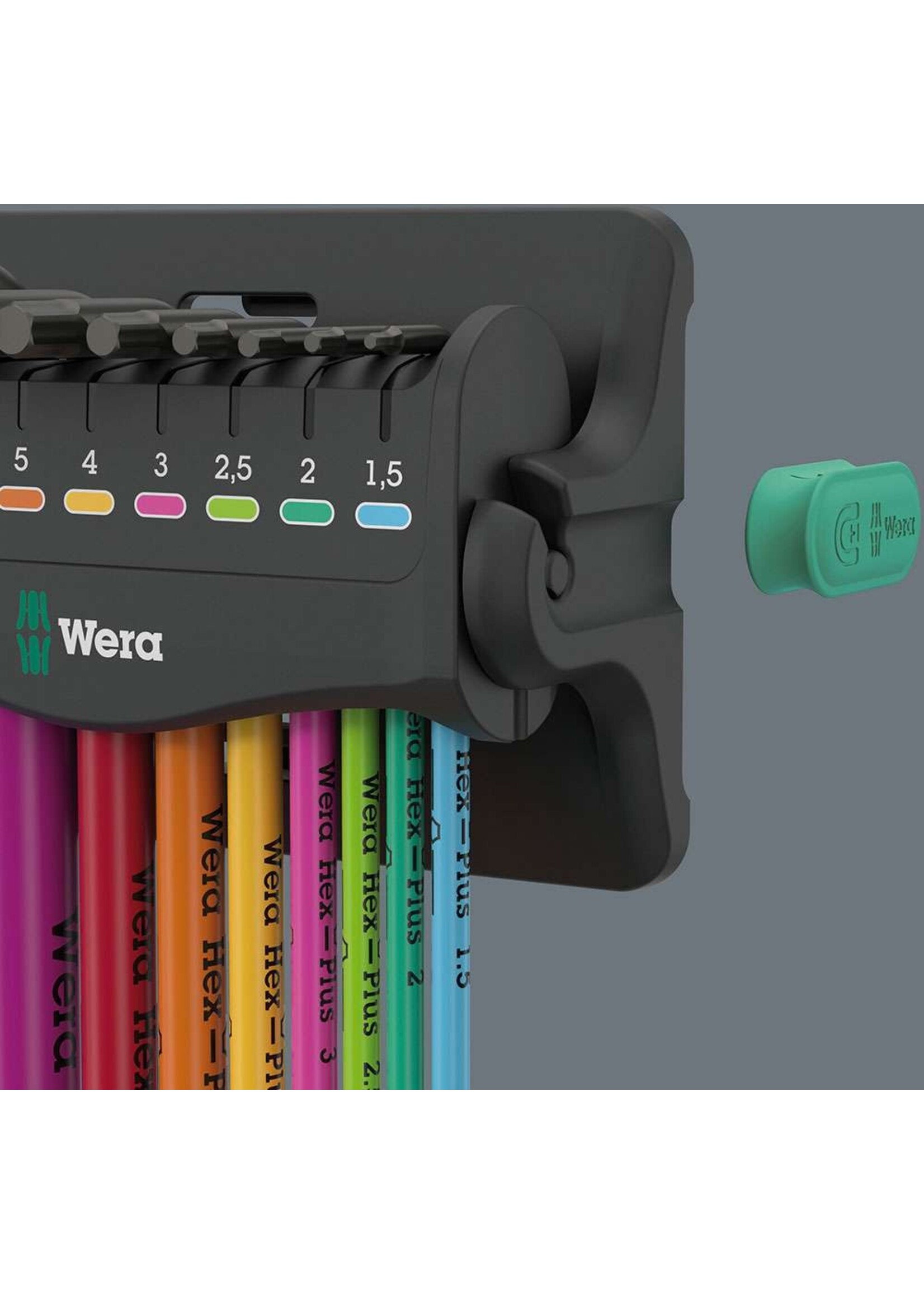 Wera 950/9 Hex-Plus Multicolour Long Arm L-Key Set Metric