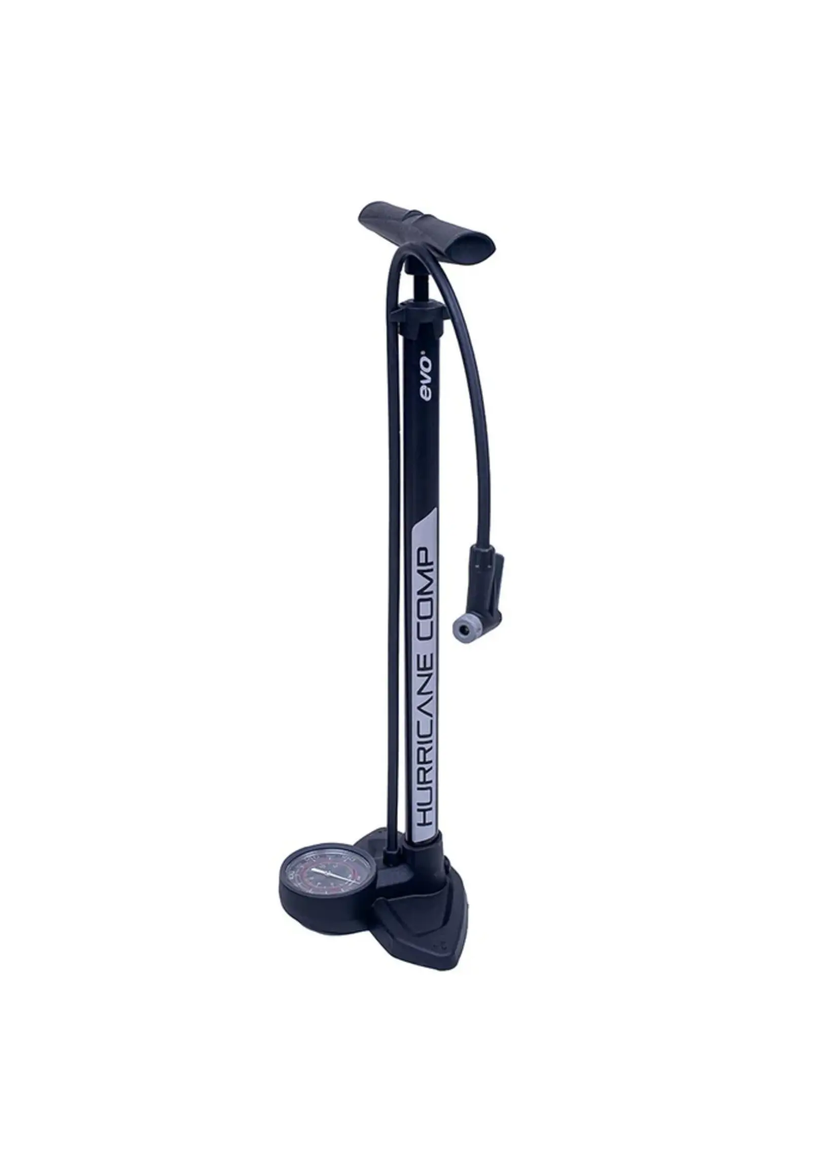 Evo Hurricane Comp, Floor Pump, SmartHead, 180psi, Black/Silver