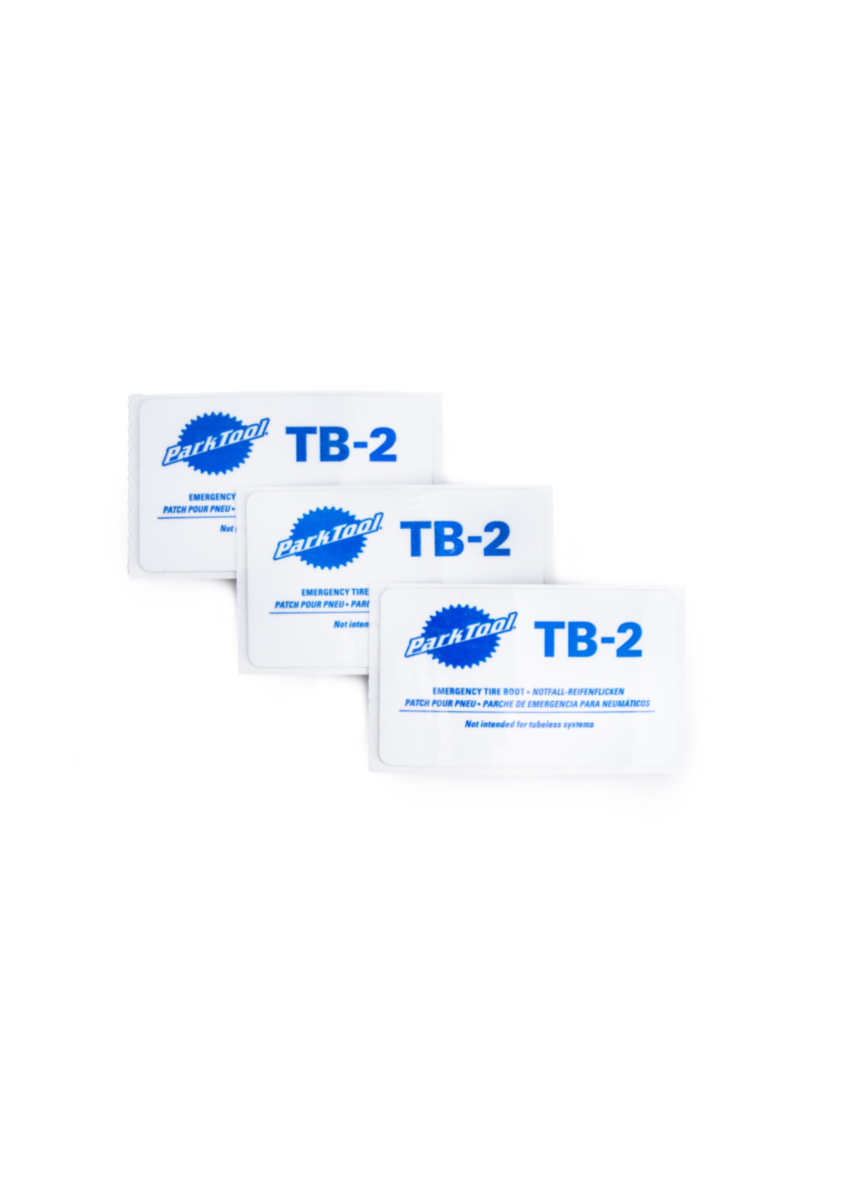 Park Tool TB-2, Kit of 3 tire boots, 1 kit on a header card
