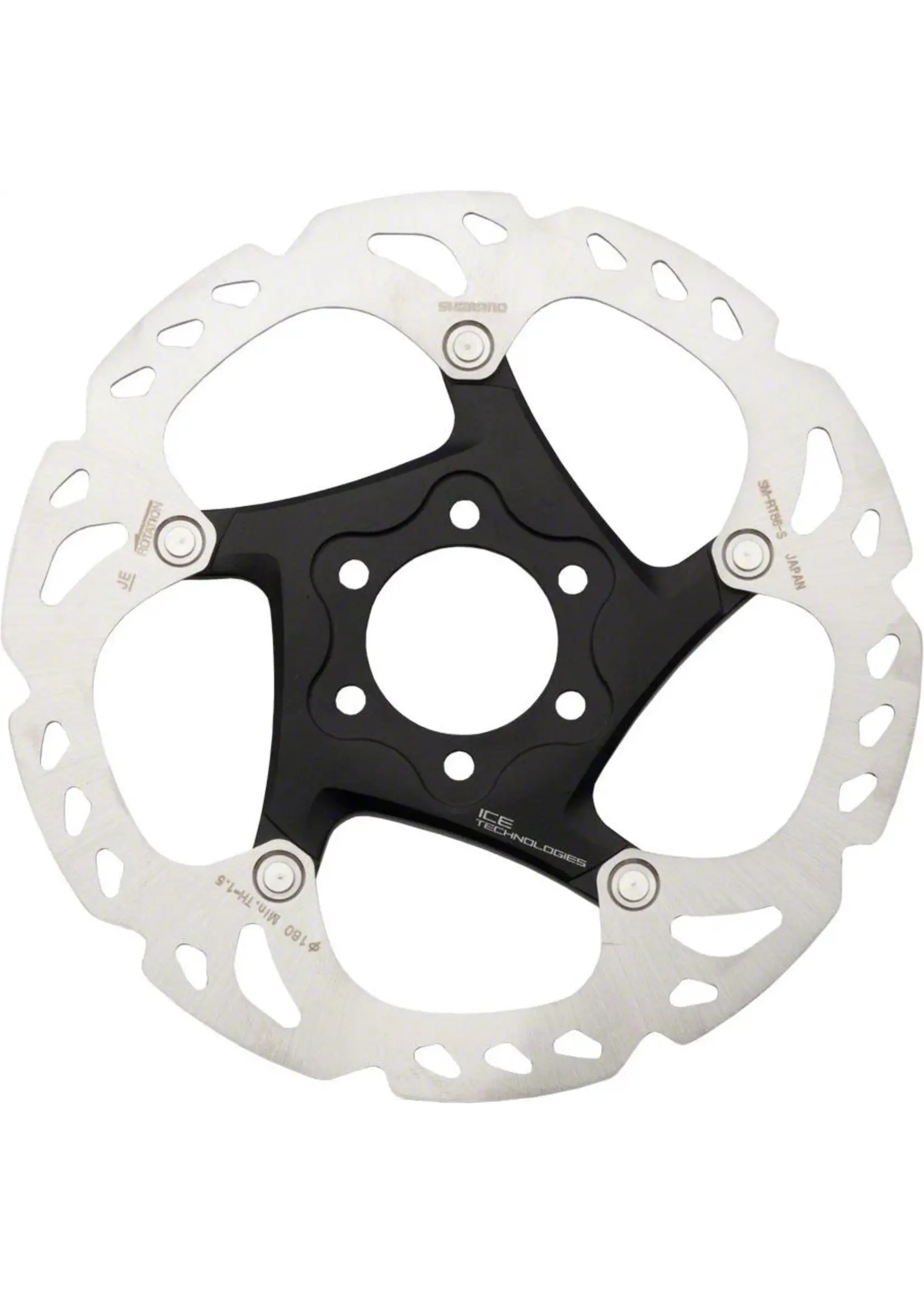 Shimano Deore XT SM-RT86-L Disc Brake Rotor - 203mm, 6-Bolt, Silver/Black