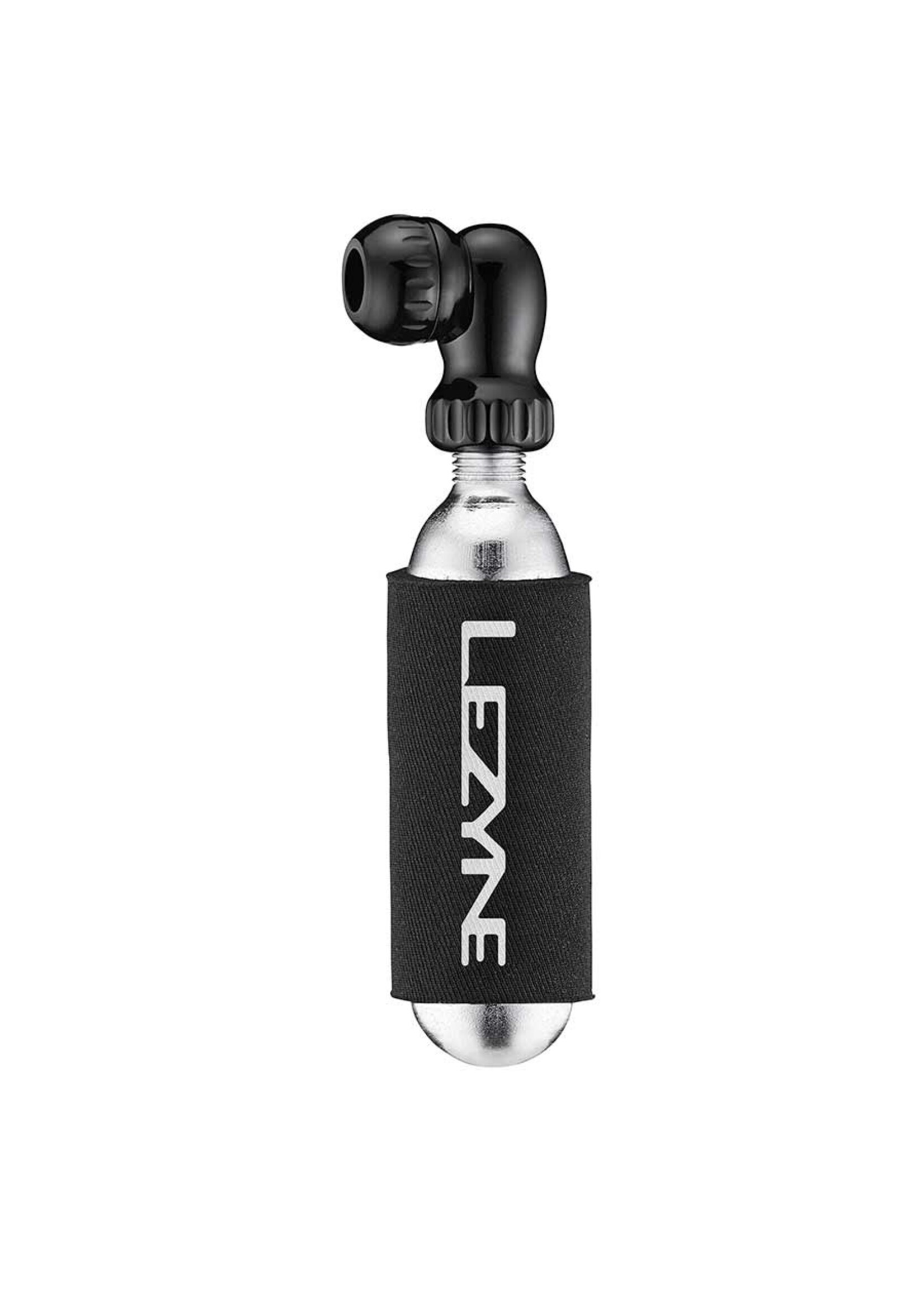 Lezyne CO2 Twin Speed Drive, CO2 Inflator, Threaded, Presta, Schrader, Black, 1x16g