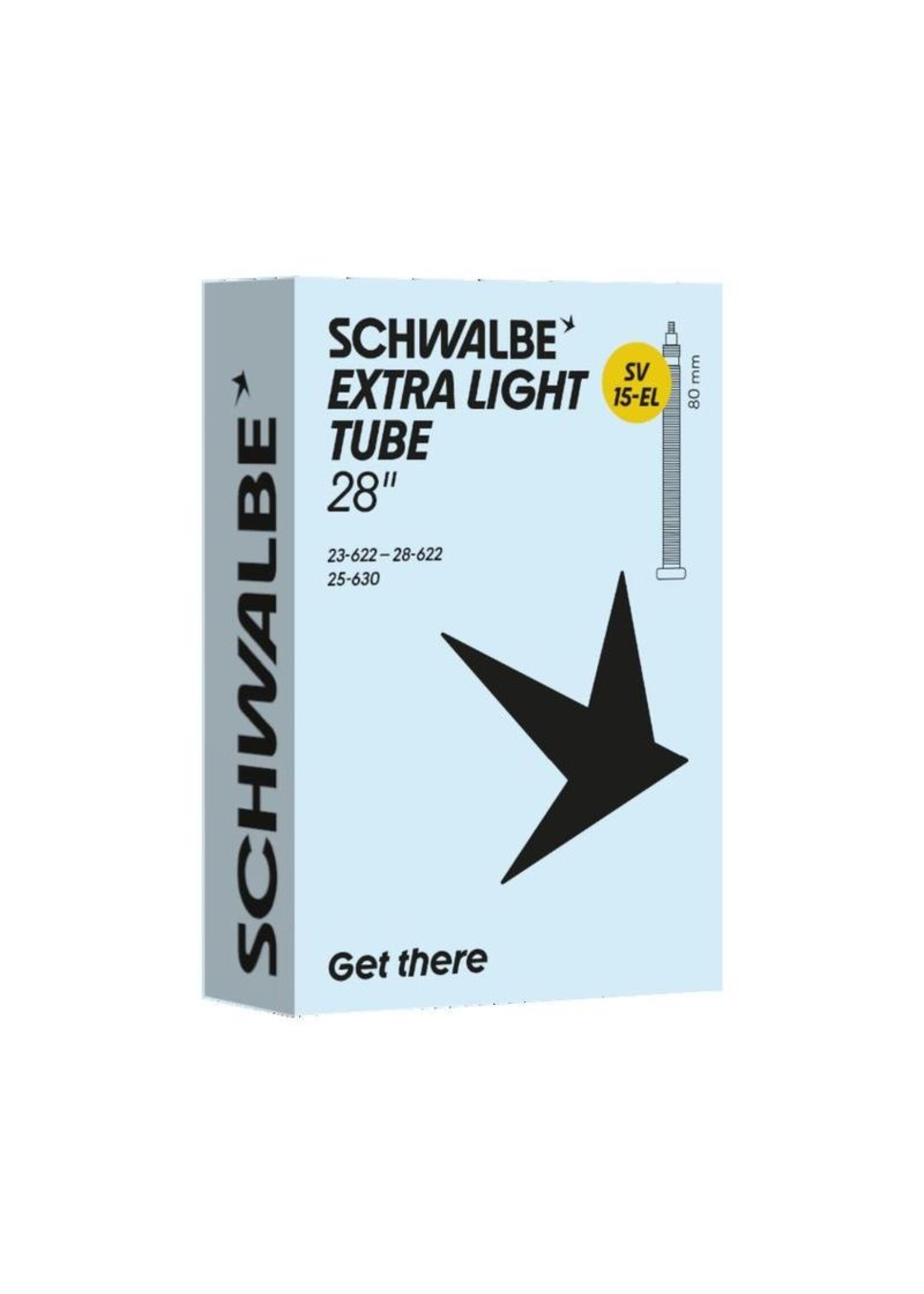 Schwalbe Tube SV 15 Extra Light, 700 x 23/28c, 80mm Presta Valve
