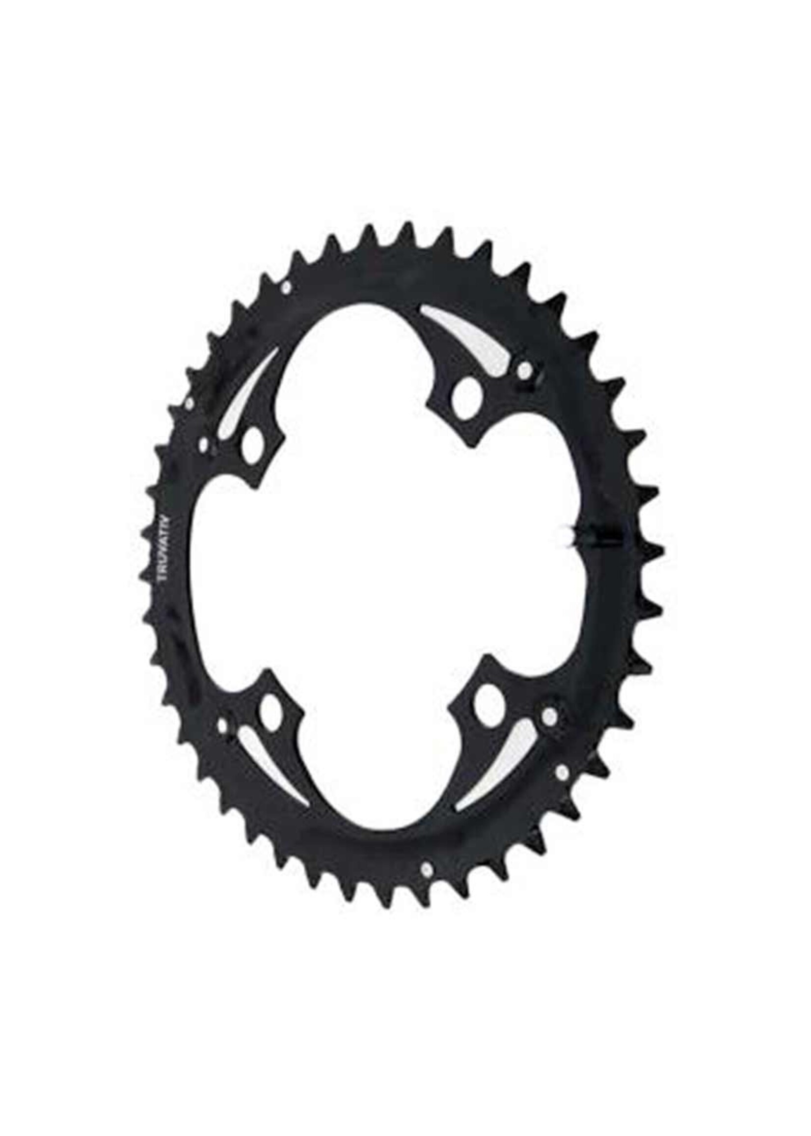 Truvativ, 44T, 9 sp, BCD 104mm, 4-Bolt, Outer Chainring, For 22/33/44, Steel, Black, 11.6215.015.000