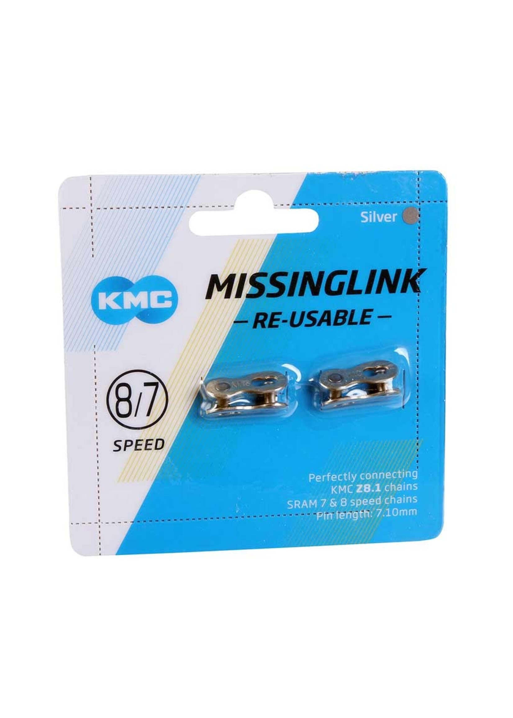 KMC MissingLink, 6/7/8 Speed, 7.1mm, Reusable, 2pcs