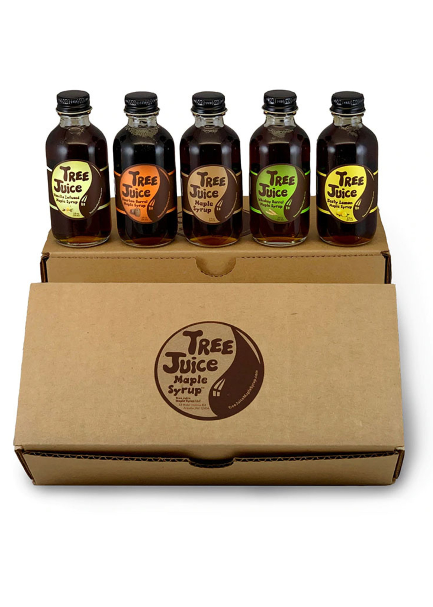 Tree Juice Maple Syrup | 5 Flavors Variety Pack | by Tree Juice | 2 oz