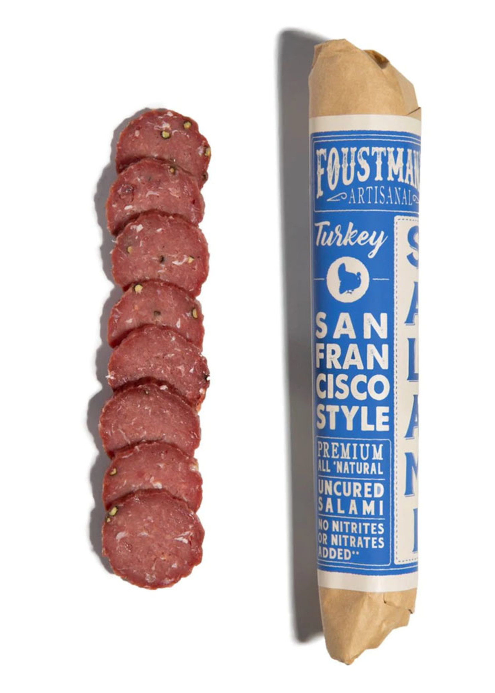 Foustman's Salami Turkey San Franisco Style Uncured Salami 8oz