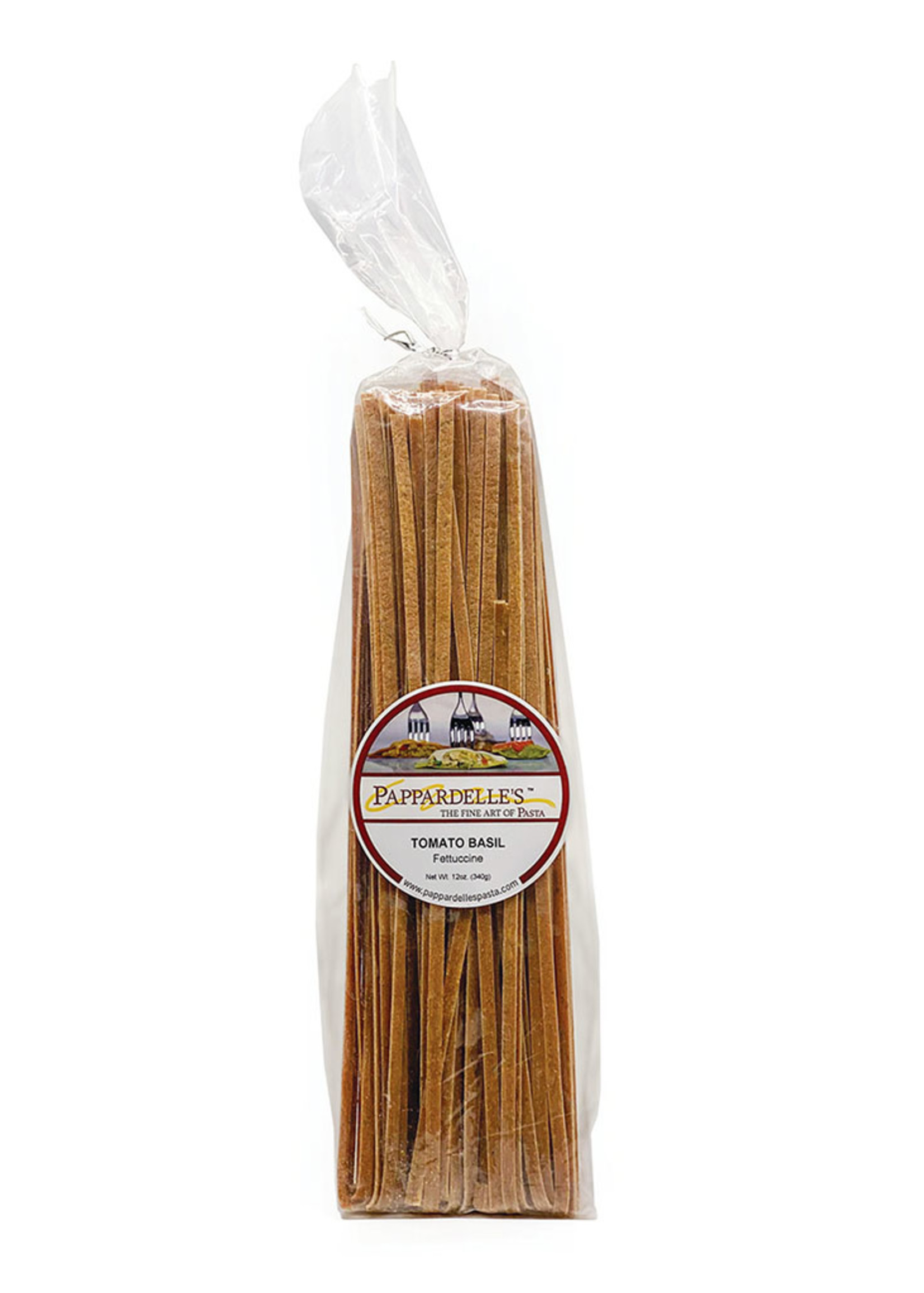Pappardelle's Pappardelle's Tomato Basil Fettuccine Flat Cut Dired Pasta 12.oz Bag