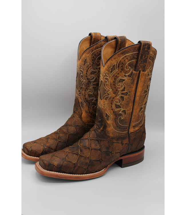 Ligadura Anzai Oxidar Botas De Hombre McAllen Imt Pescado - Azteca Mexican Leather Goods