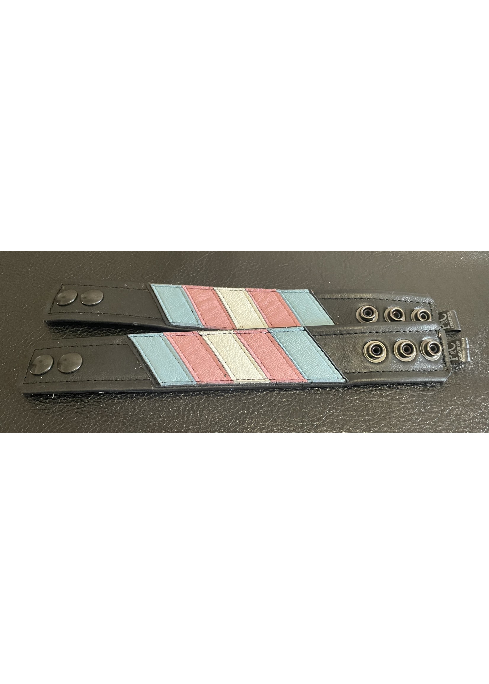 P & C Creations P&C Leather Wrist Bands - Flag Series