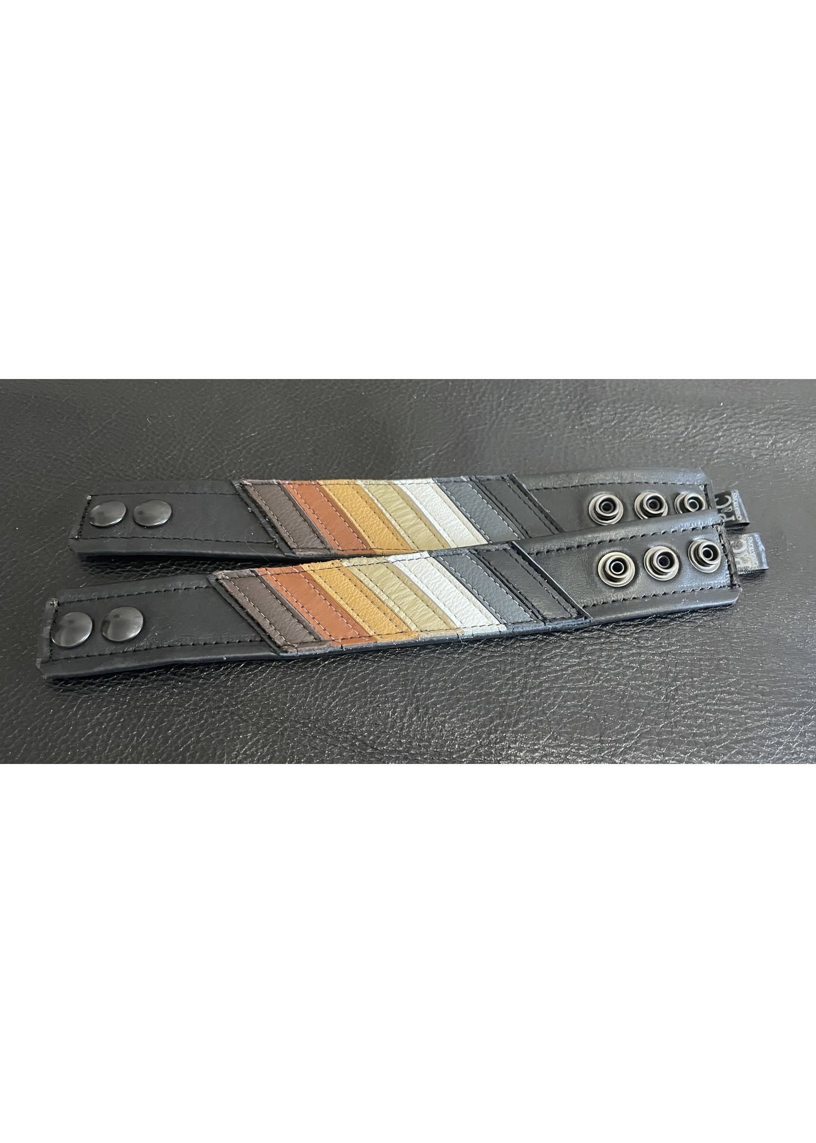 P & C Creations P&C Leather Wrist Bands - Flag Series