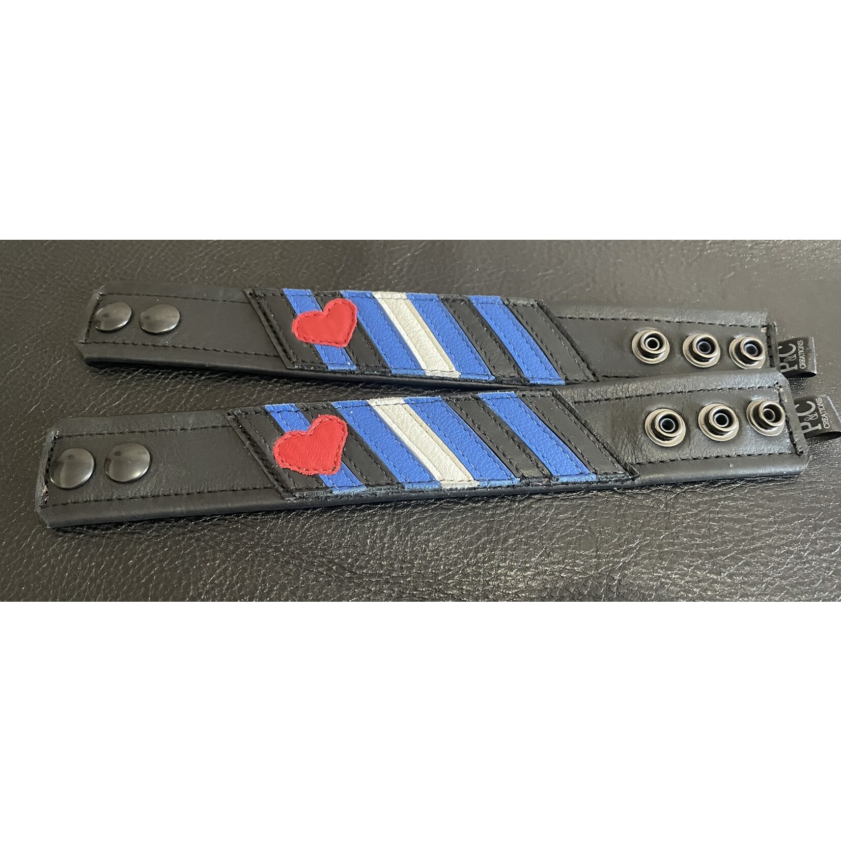 P & C Creations P&C Leather Wrist Bands - Flag Series