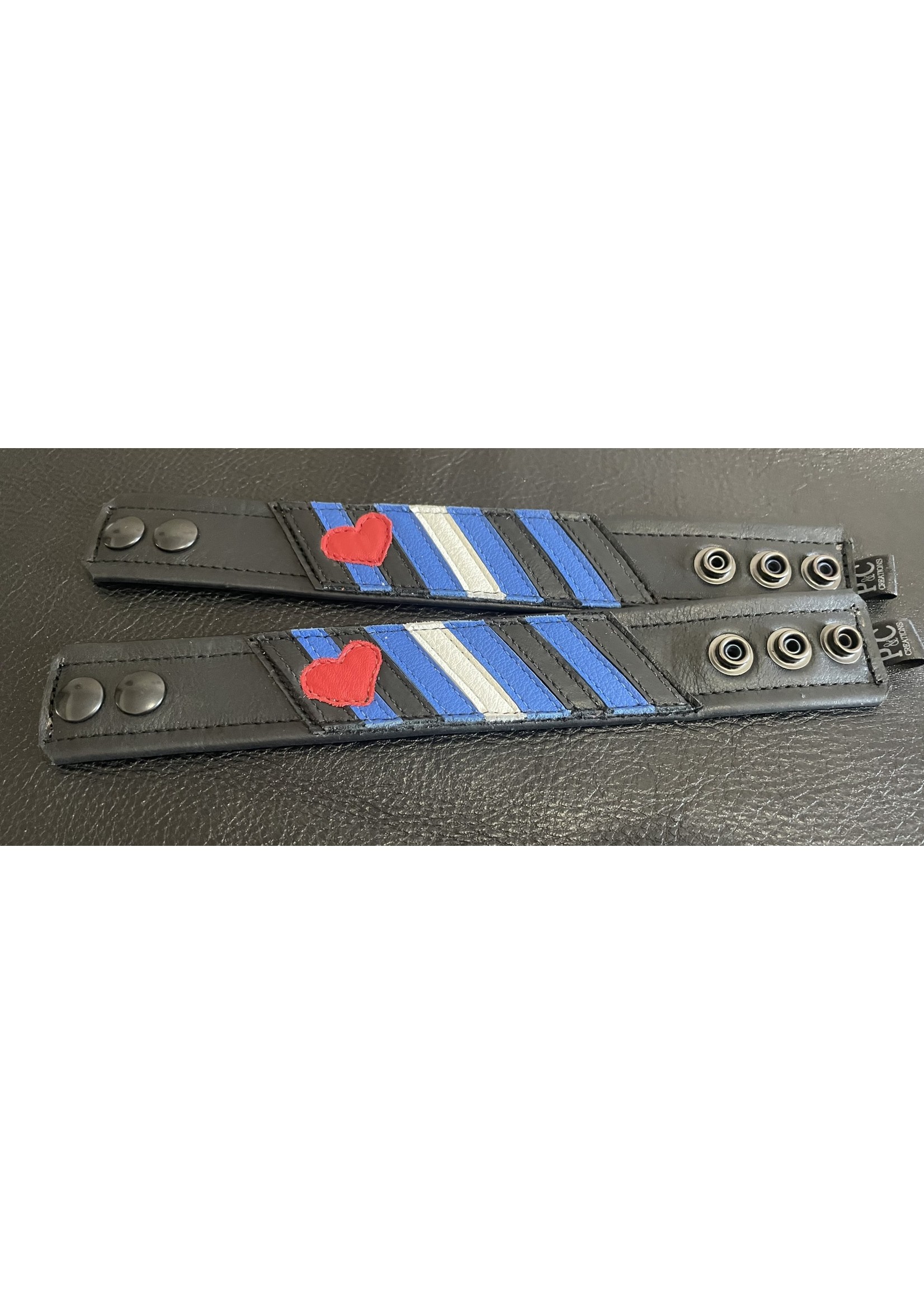 P & C Creations P&C Leather Wrist Bands - Flag Series