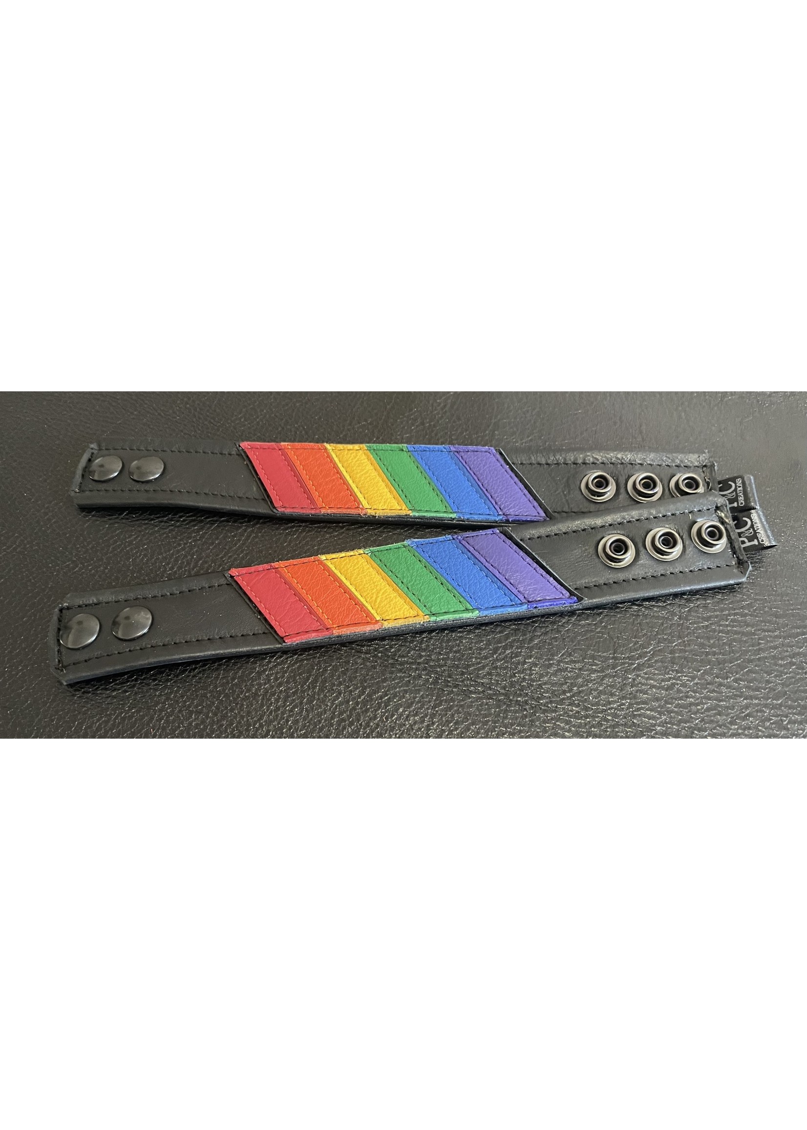 P & C Creations P&C Leather Wrist Bands - Flag Series