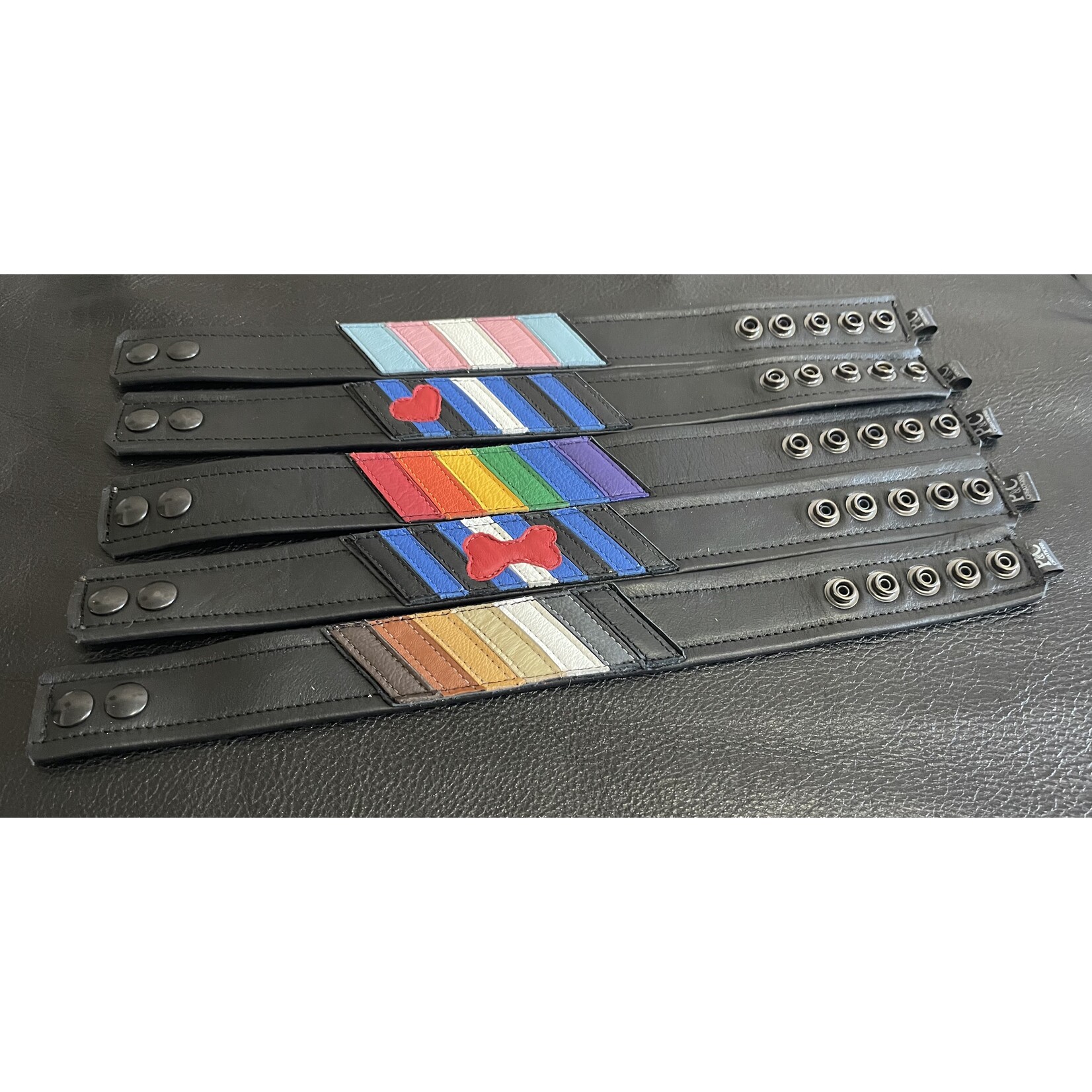 Neesh-Wear Leather Arm Bands - Flag Series