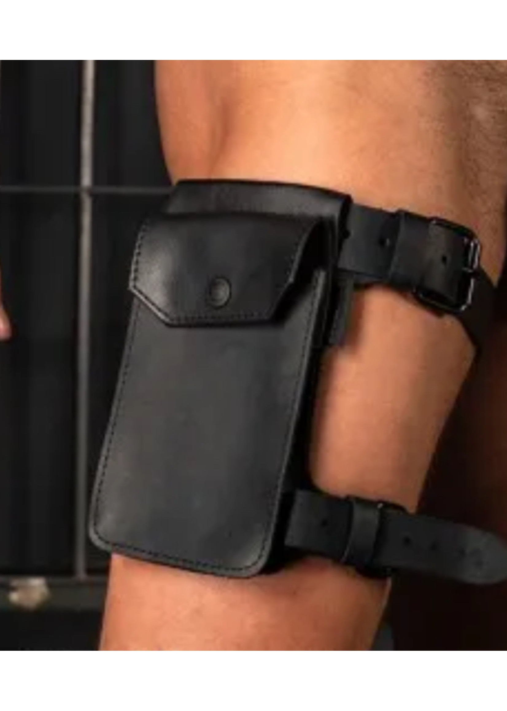 Mr. S Leather Mr. S Leather - Leather Dark Room Leg Harness - Black - One Size