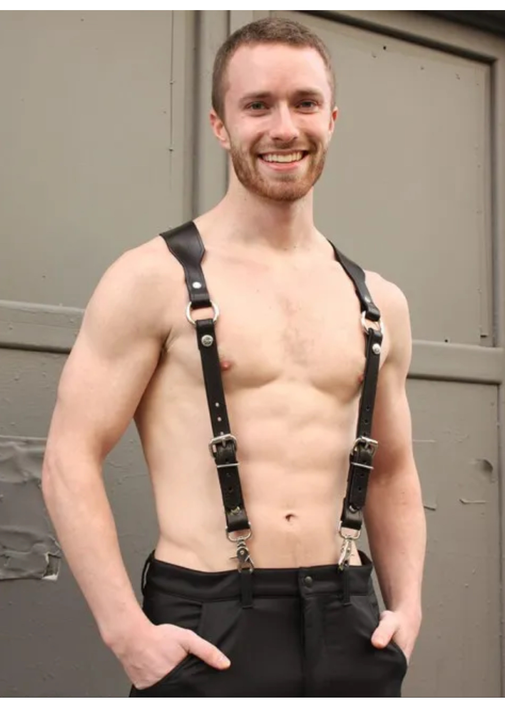 Mr. S Leather Mr. S Leather - Leather Suspender & Harness Combo - Black