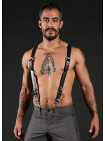 Mr. S Leather Mr. S Leather - Leather Patrol Harness/Suspender Combo- Black - One Size