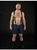 Mr. S Leather Mr. S Leather - Leather Double Duty Suspenders - Black - One Size