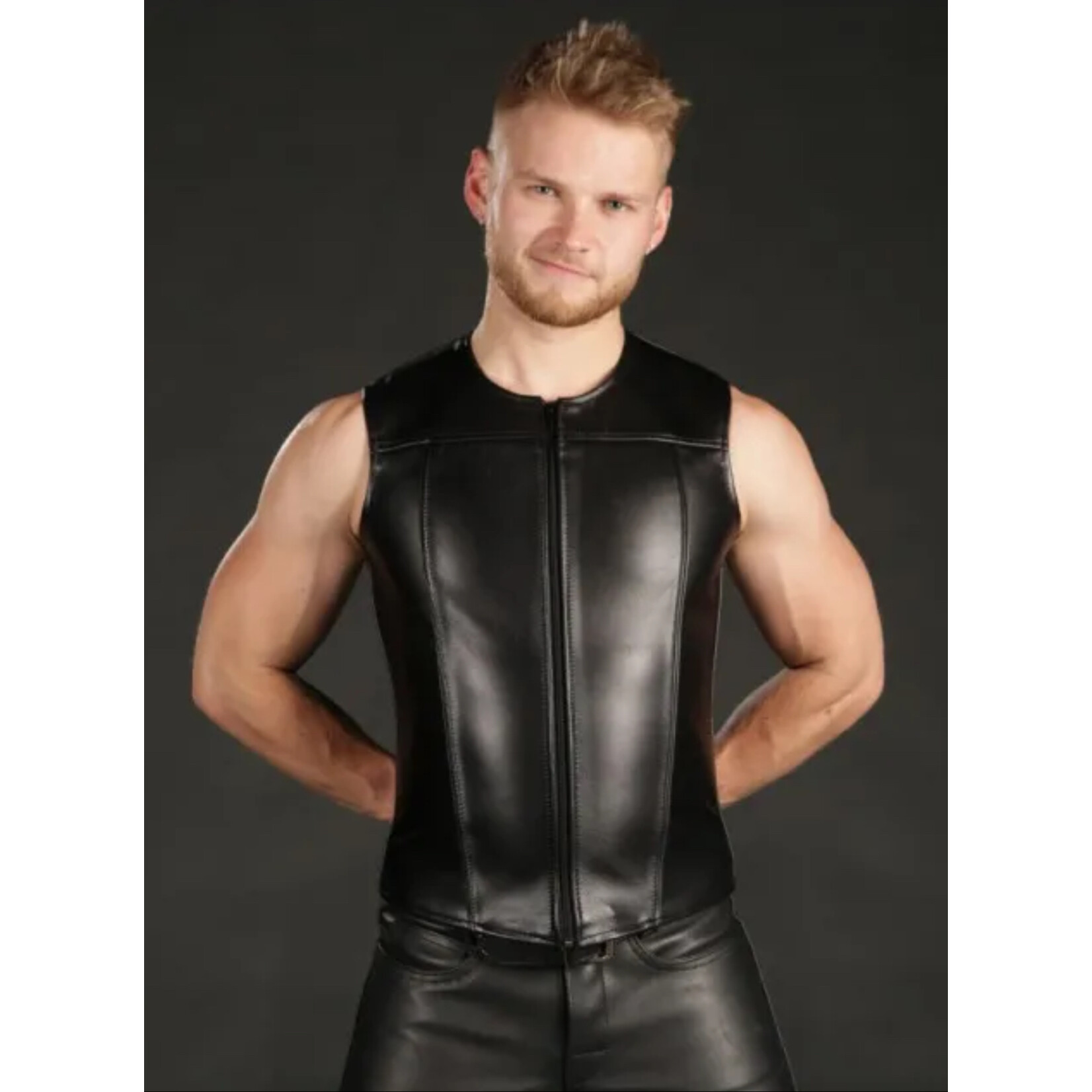 Mr. S Leather Mr. S Leather - Leather Zip Front Vest