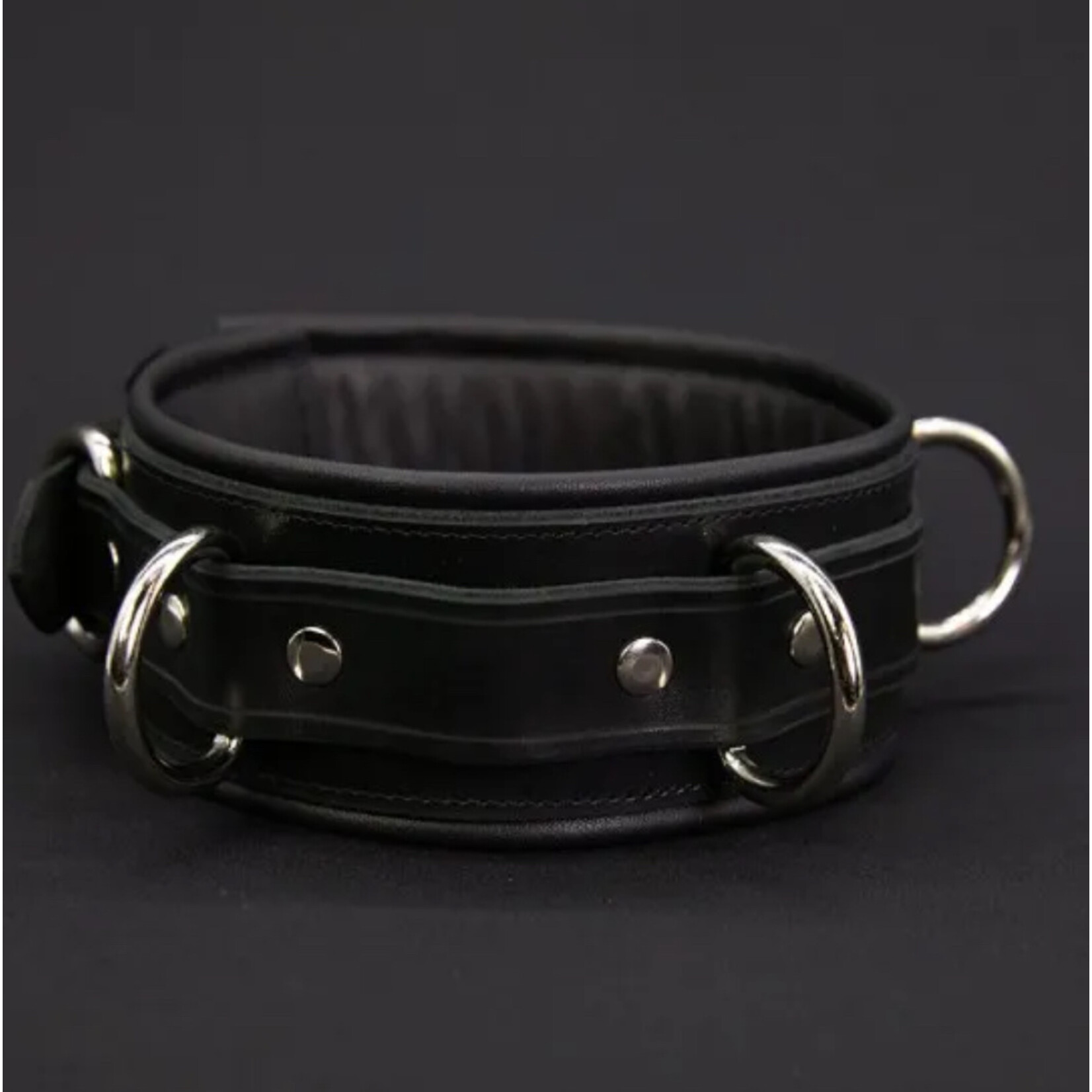 Mr. S Leather Mr. S Leather - Fetters Locking Bondage Collar - Black -Med
