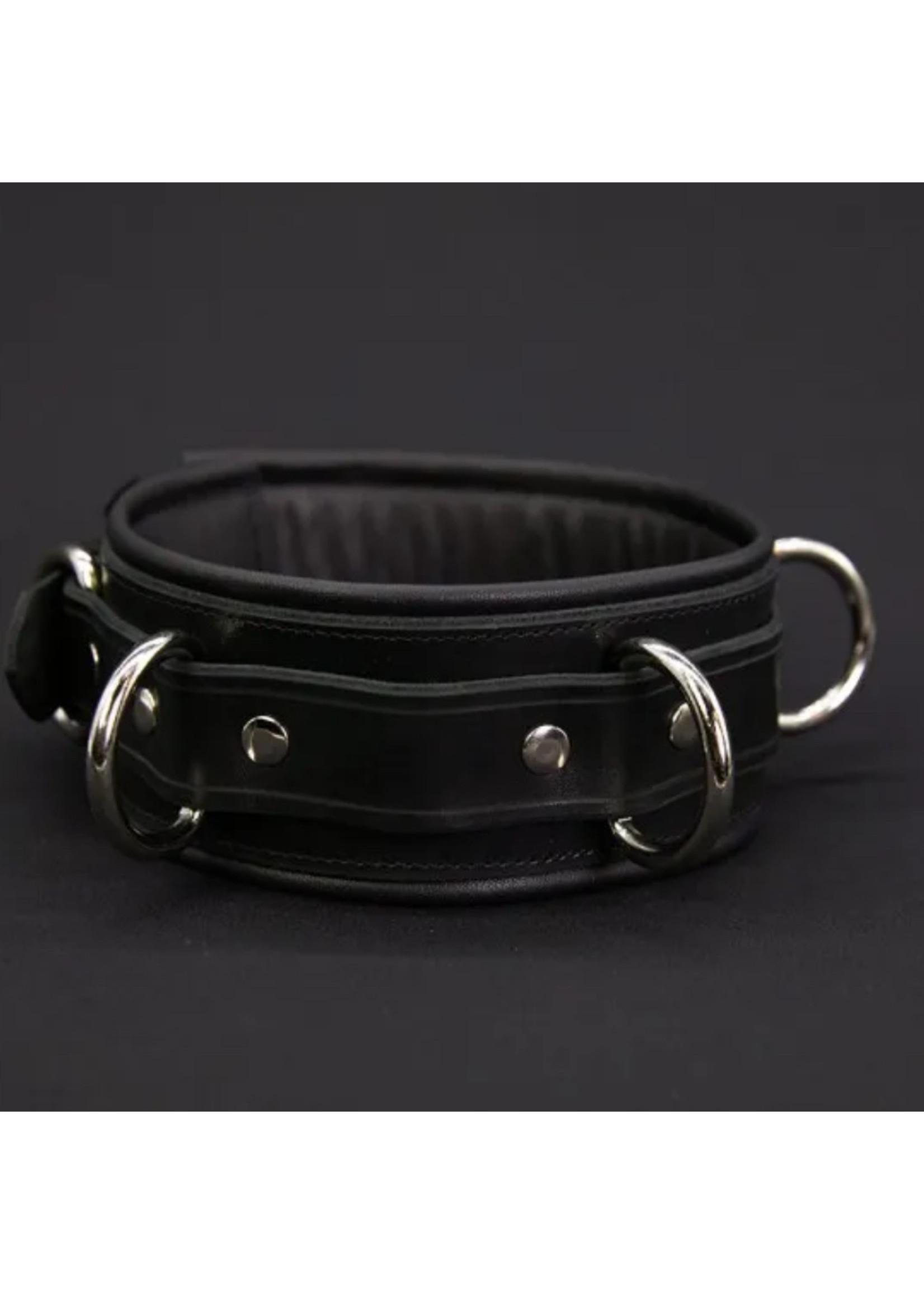 Mr. S Leather Mr. S Leather - Fetters Locking Bondage Collar - Black -Med