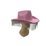 Western Fashion Fringed Cowboy Hat - Pink