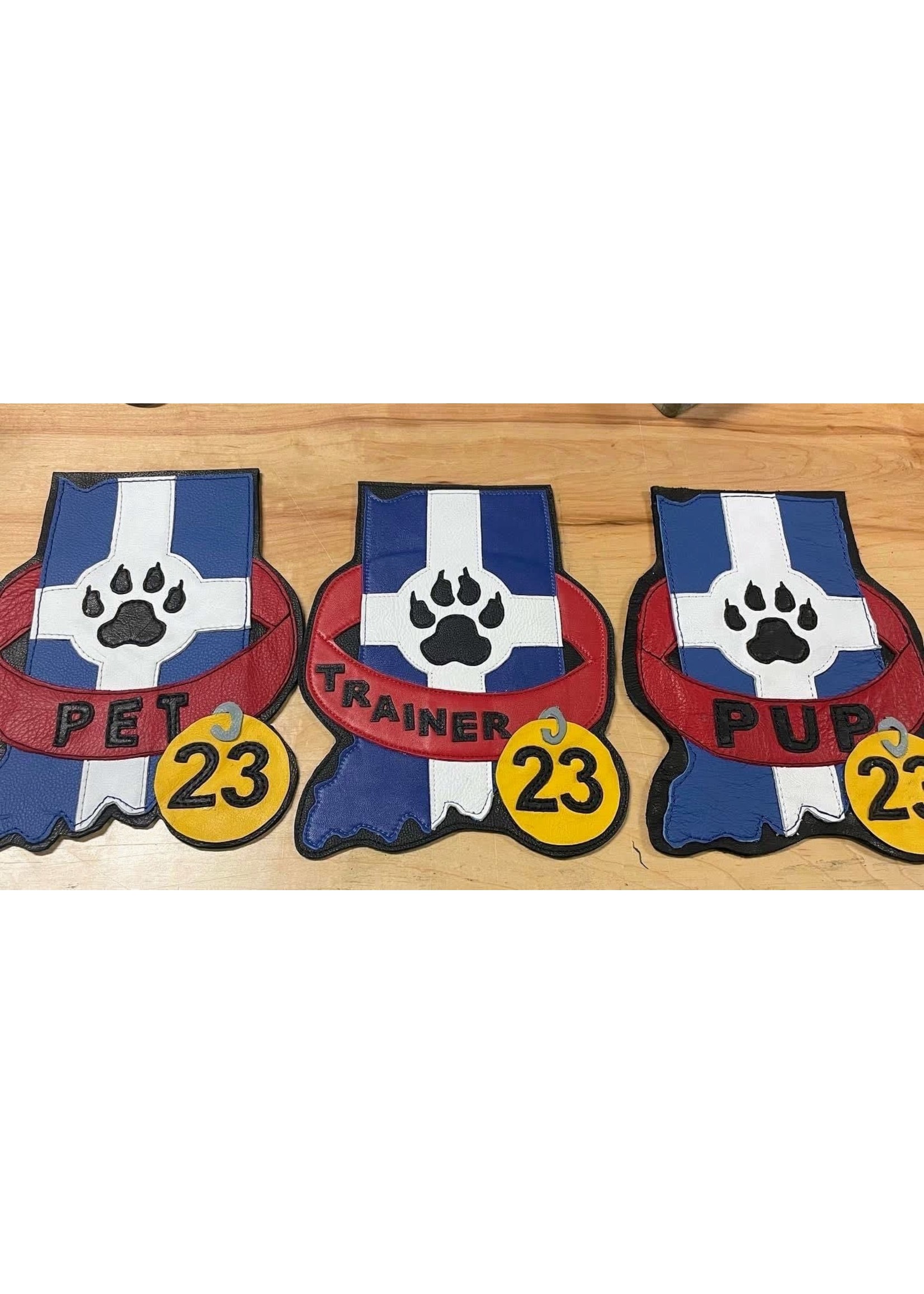 Neesh-Wear Neesh Custom Order Leather 12”  Title Patch