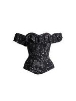 Corset Story Cotton Astronomy Corset Top w/ Sleeve US16