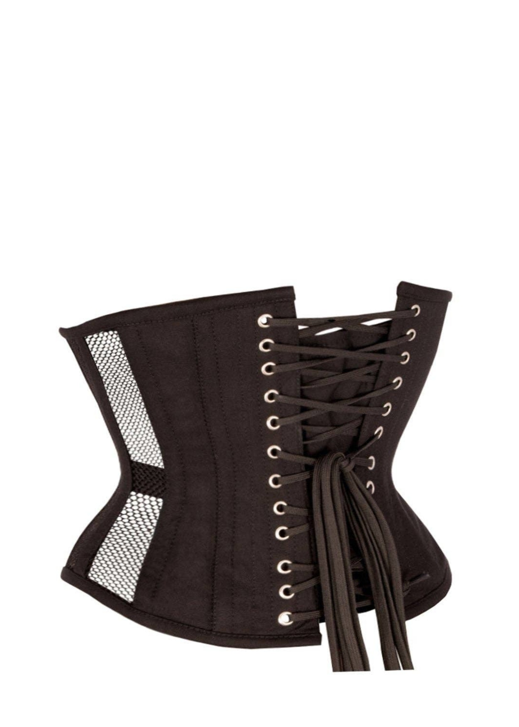Corset Story Black Mesh Waspie Underbust