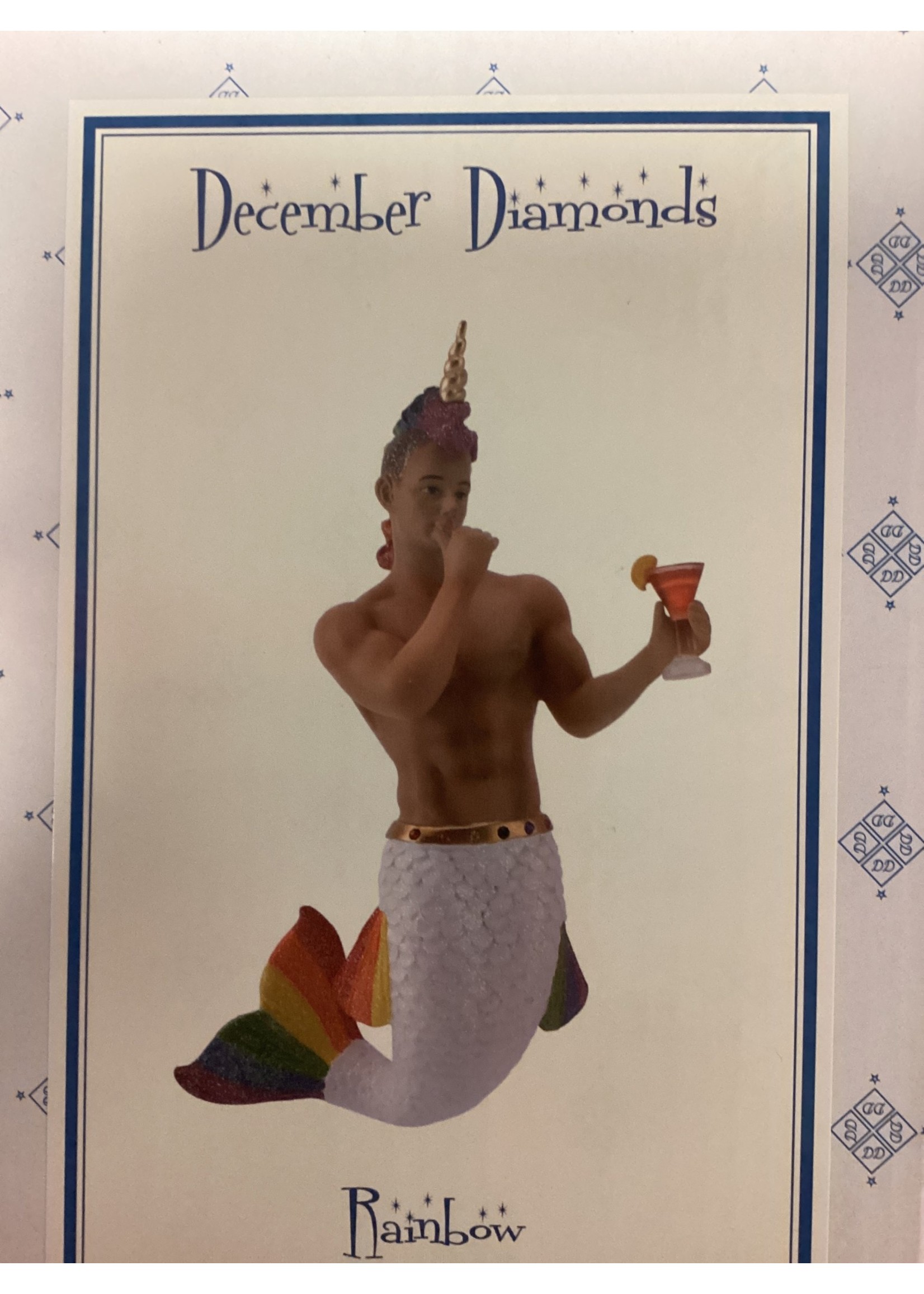 December Diamonds Rainbow   - Merman Ornament