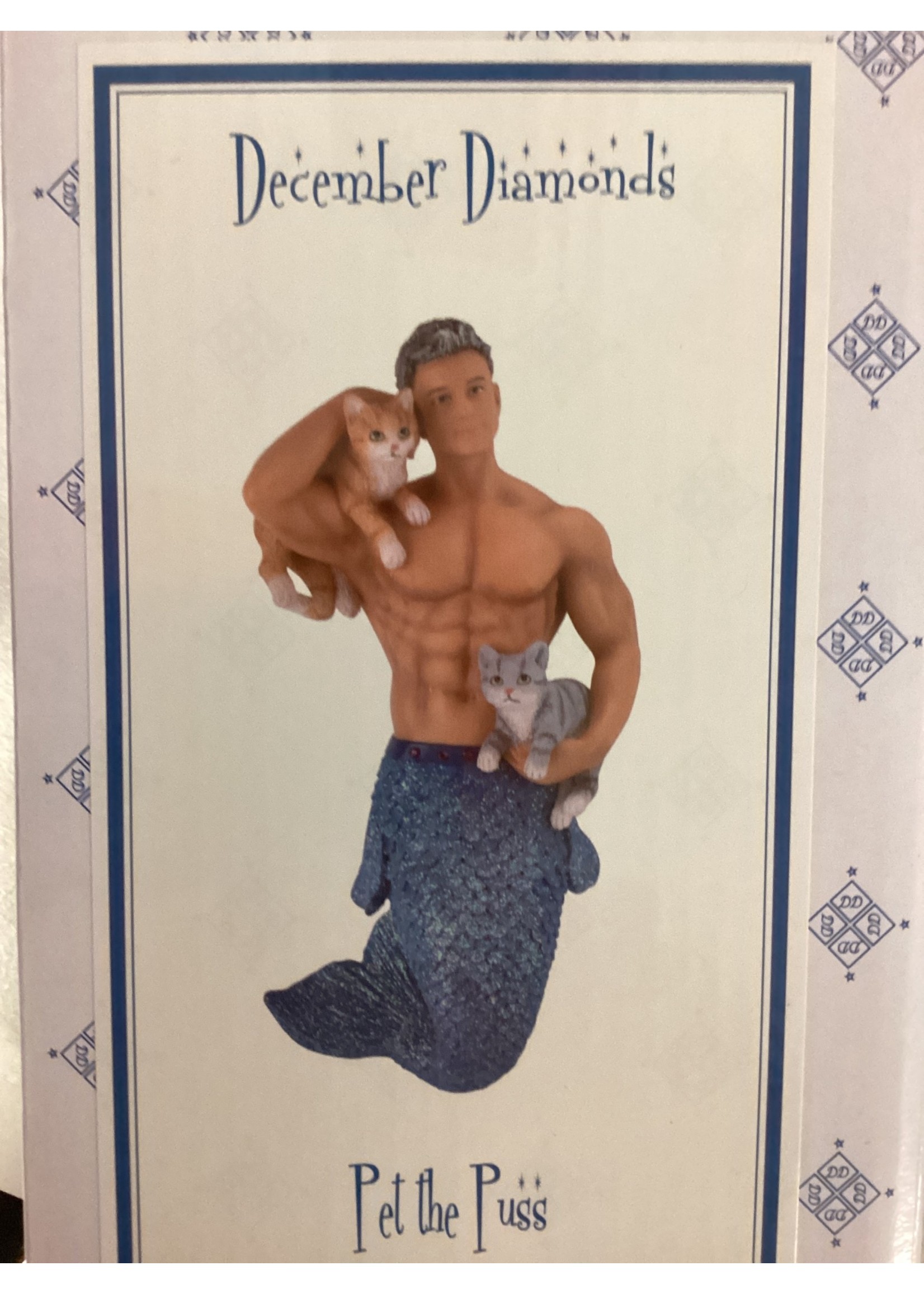 December Diamonds Pet the Puss - Merman Ornament