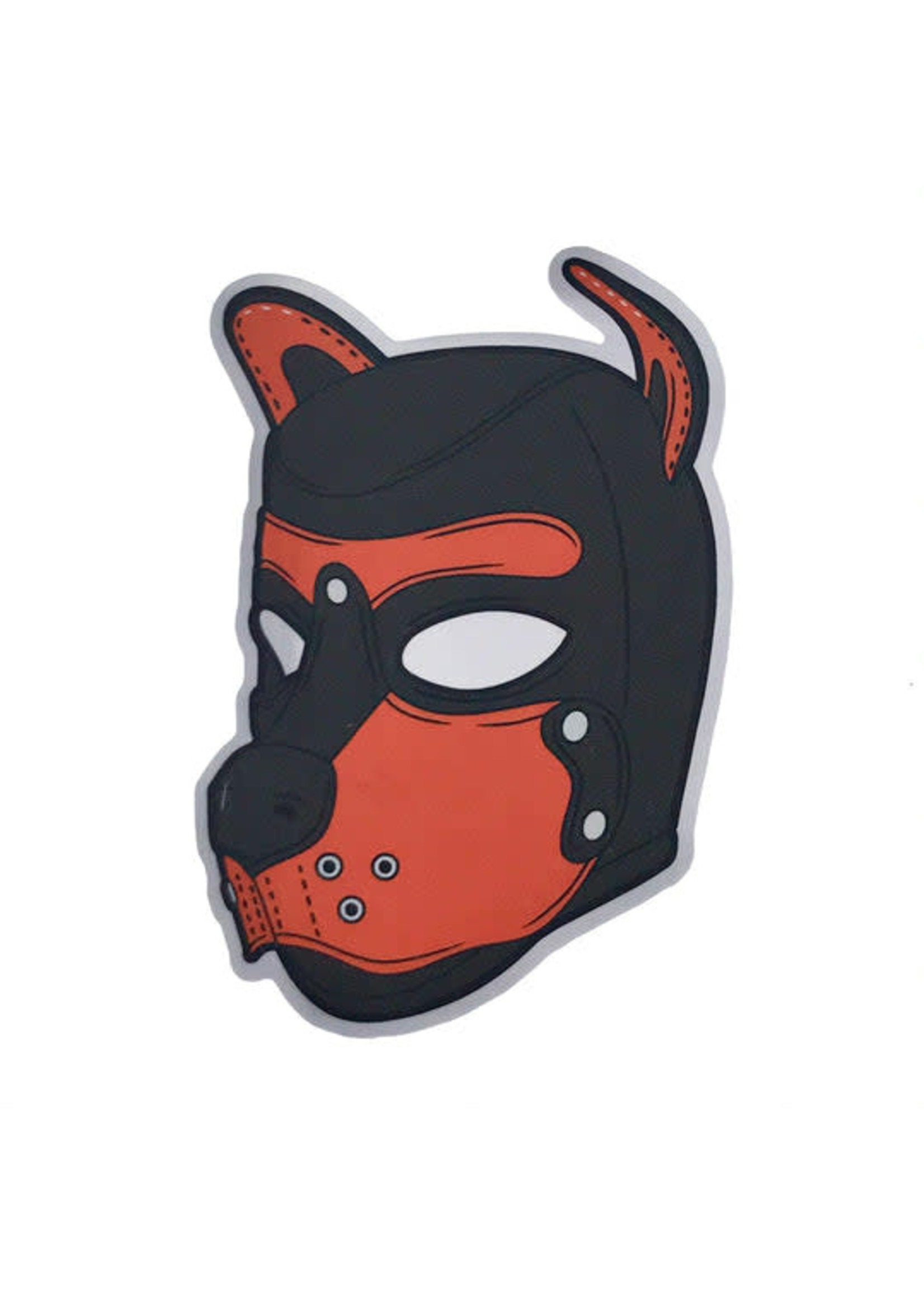 Geeky And Kinky Puppy Hood Sticker - Orange