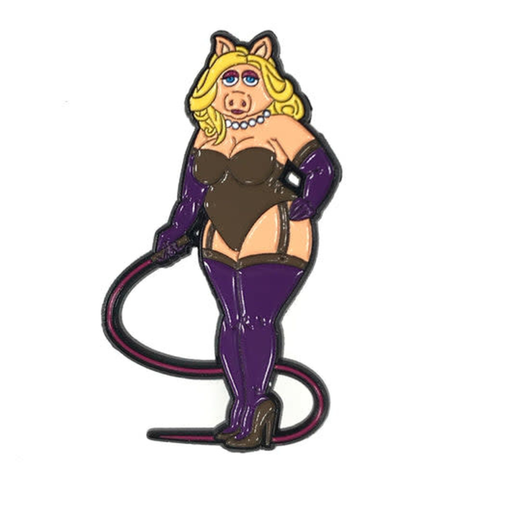 Geeky And Kinky Mistress Pig Swine Enamel Pin