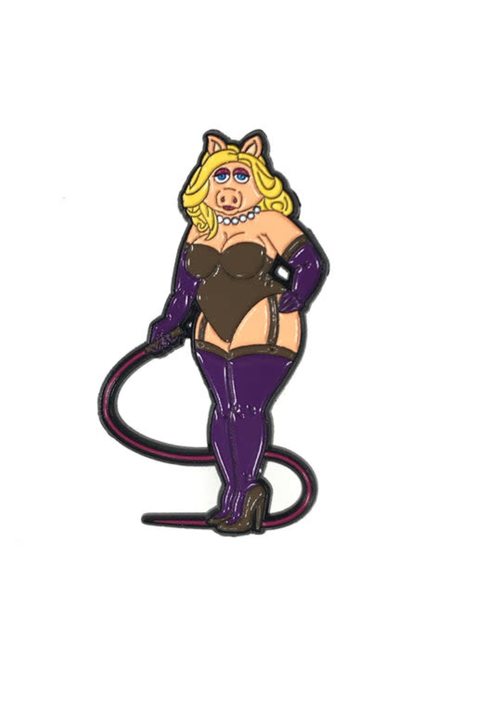 Geeky And Kinky Mistress Pig Swine Enamel Pin