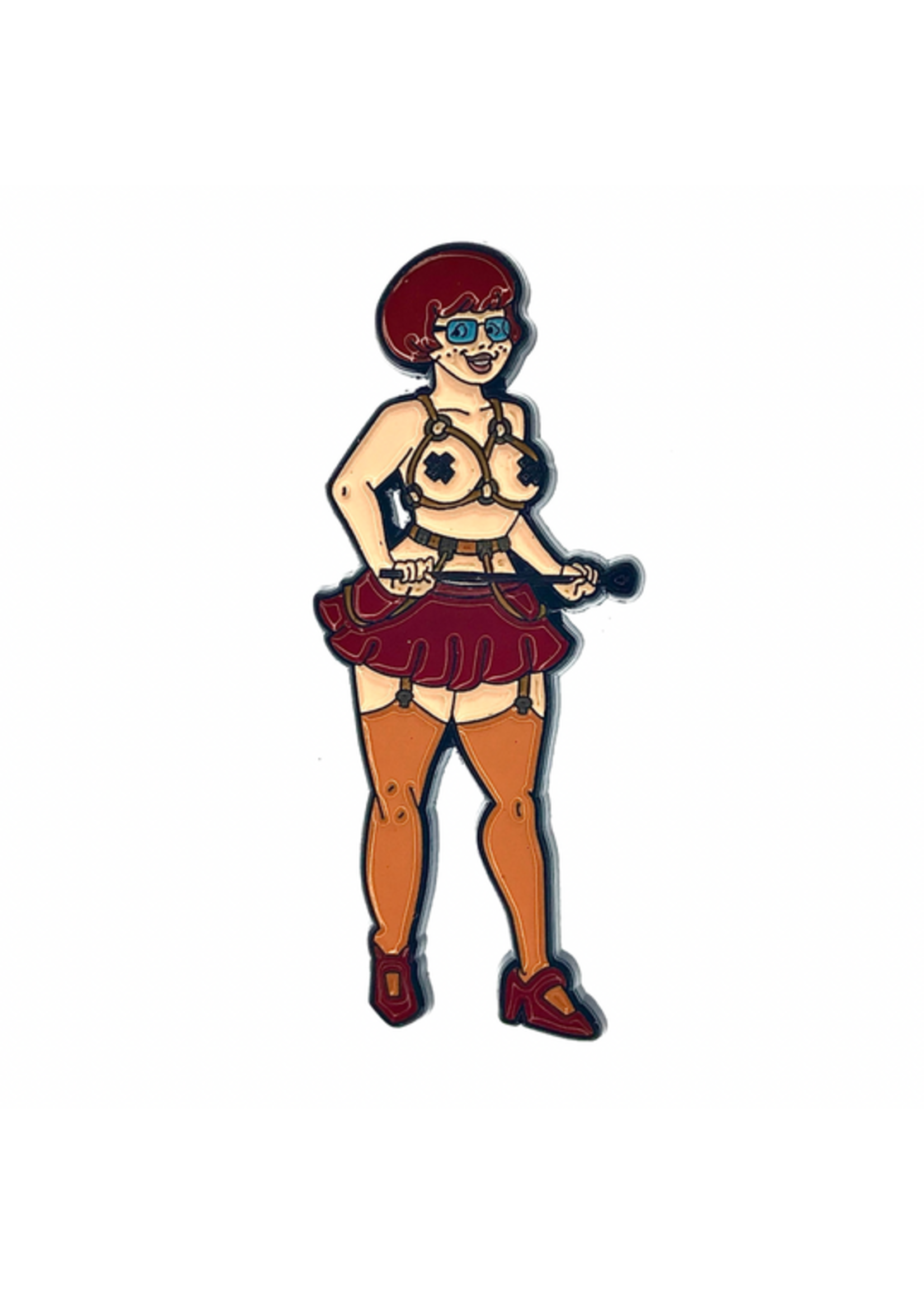 Geeky And Kinky Mistress Nerdy Girl Enamel Pin