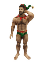 December Diamonds Santa's Helper Cub Bear - Poke the Bear Ornament