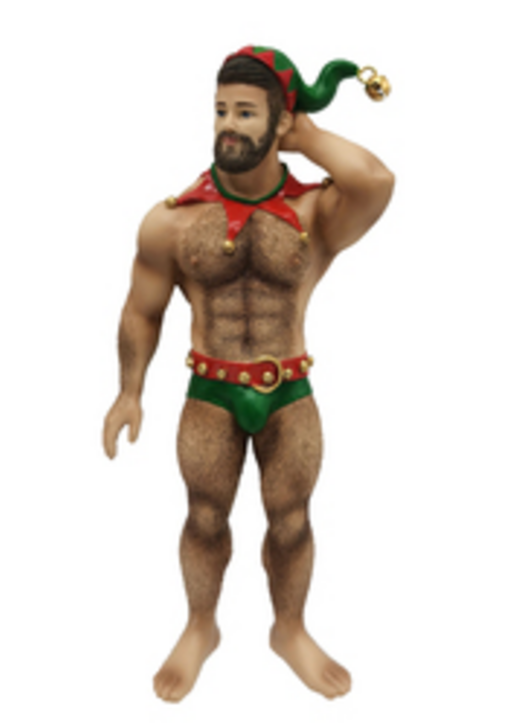 December Diamonds Santa's Helper Cub Bear - Poke the Bear Ornament