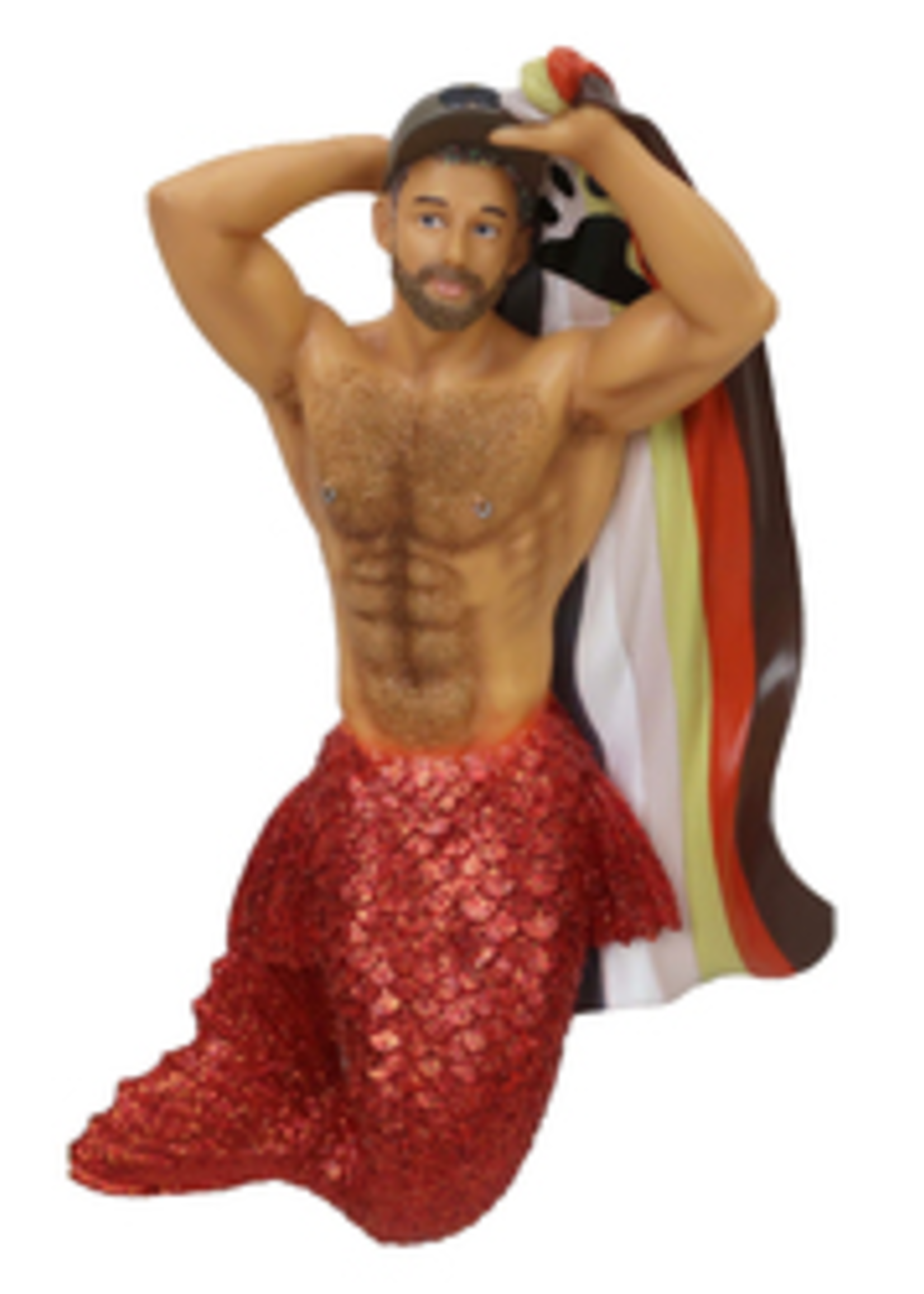 December Diamonds Bear Pride - Merman Ornament