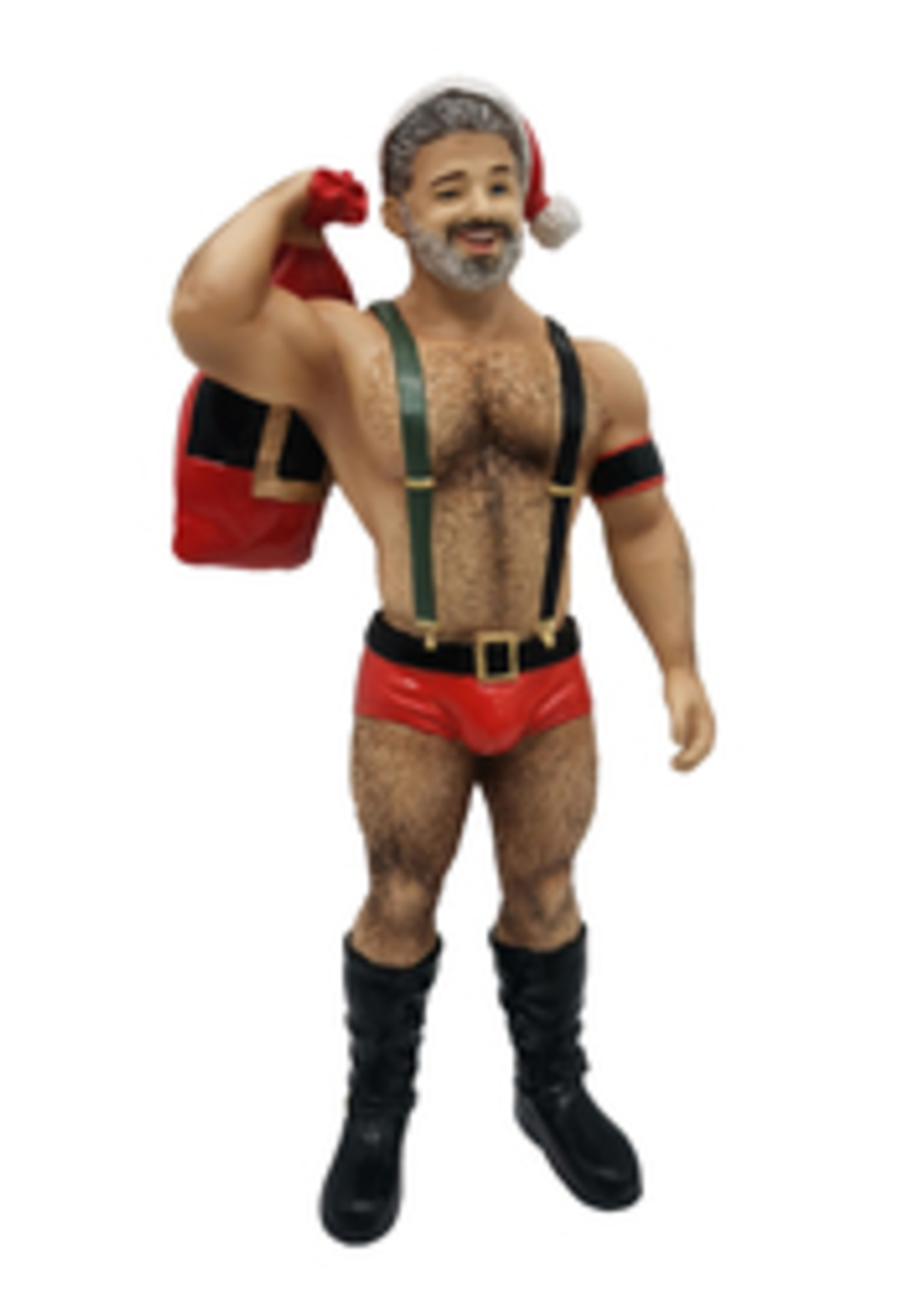 December Diamonds Naughty Santa Bear - Poke the Bear Ornament