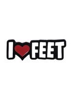 Geeky And Kinky I Heart Feet Enamel Pin