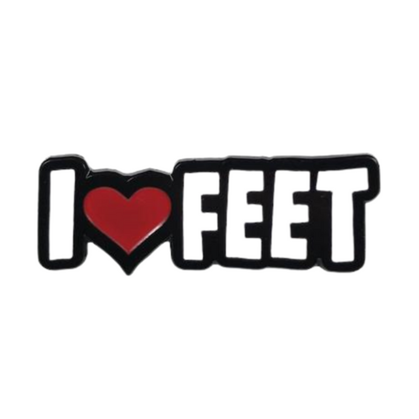 Geeky And Kinky I Heart Feet Enamel Pin