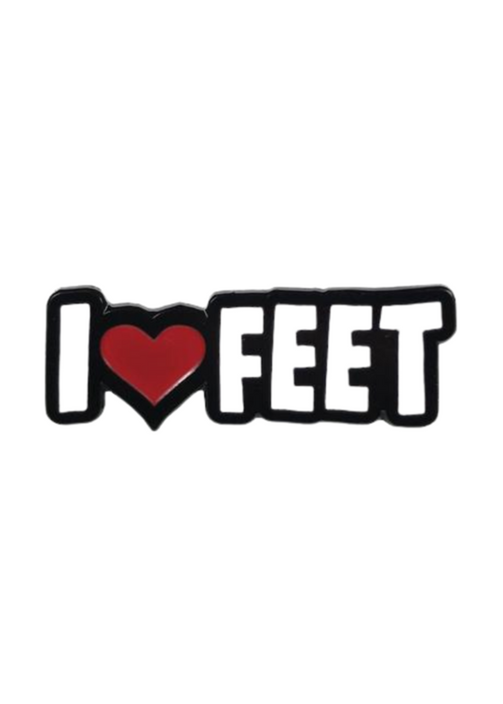 Geeky And Kinky I Heart Feet Enamel Pin