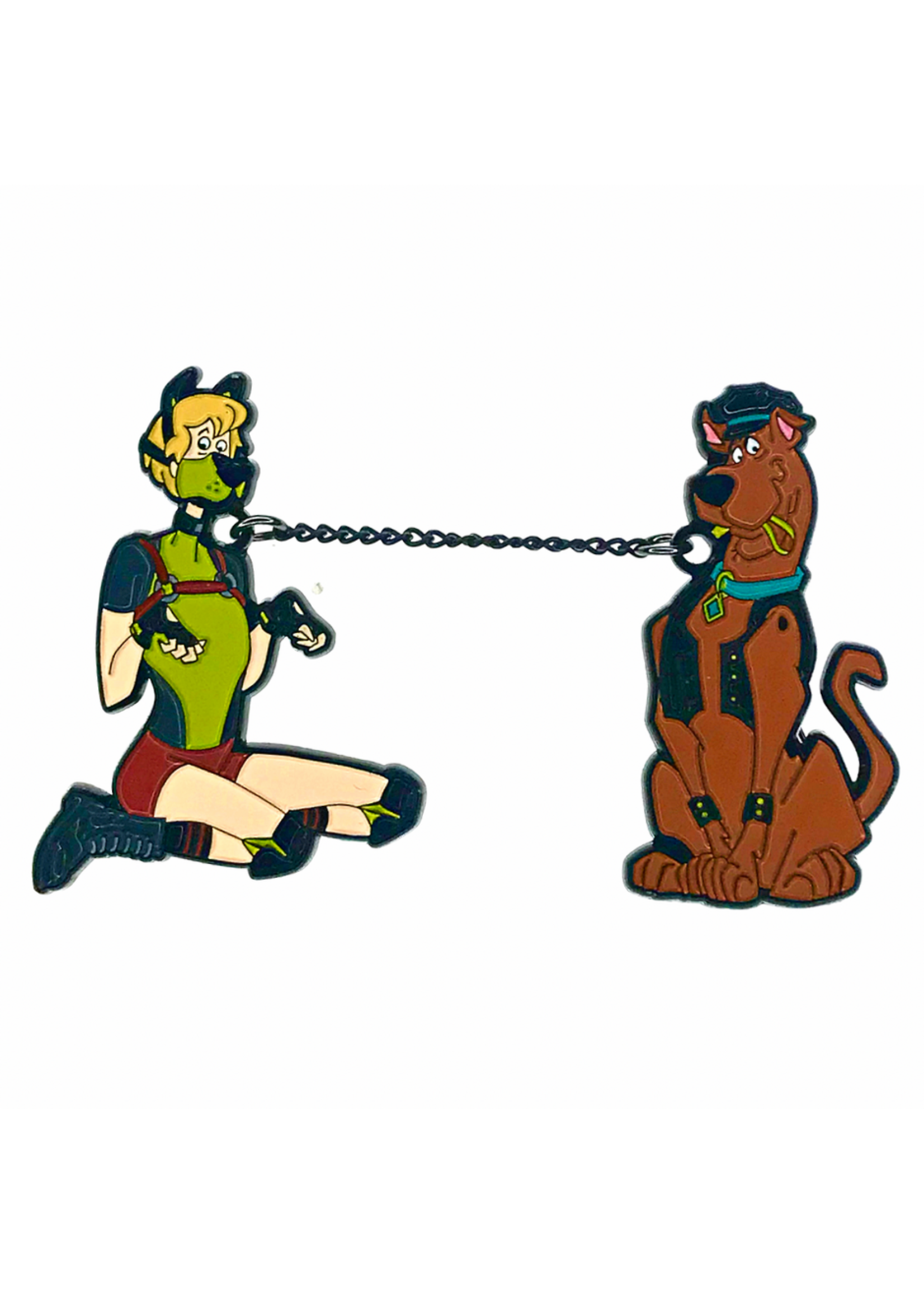 Geeky And Kinky The Dog and the Stoner Pup named Shaggy Enamel Pin